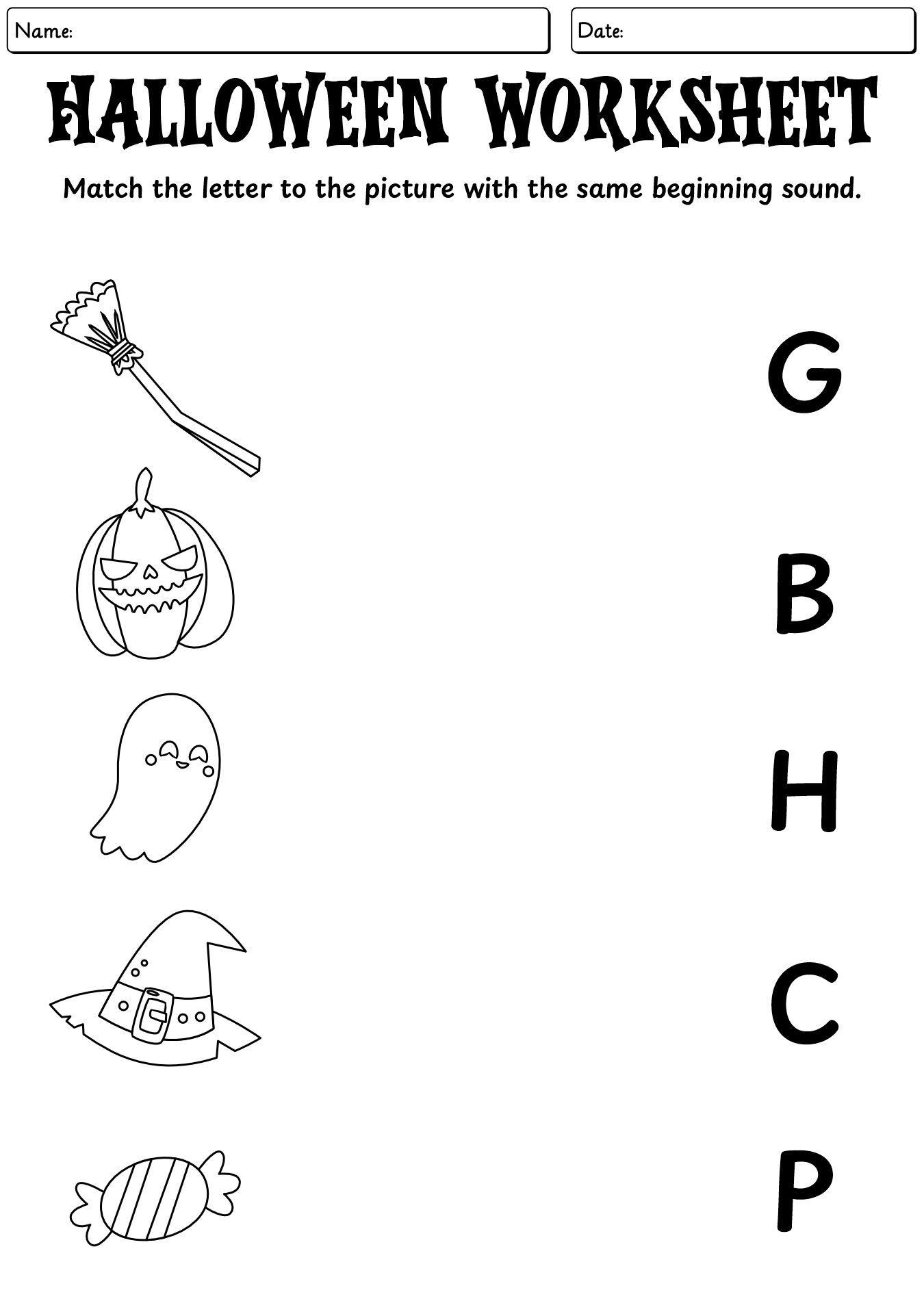Halloween-themed Alphabet Practice for Preschoolers