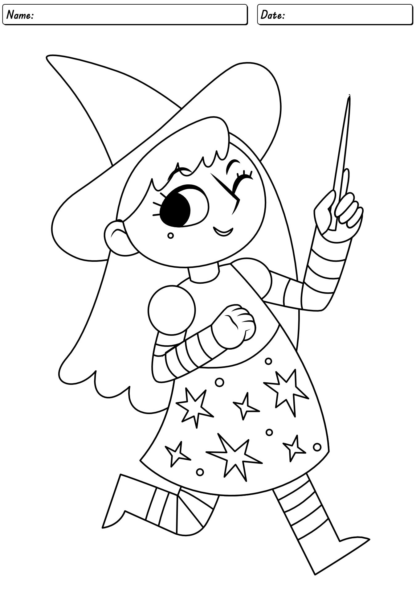 Kids Halloween Costumes Coloring Worksheets