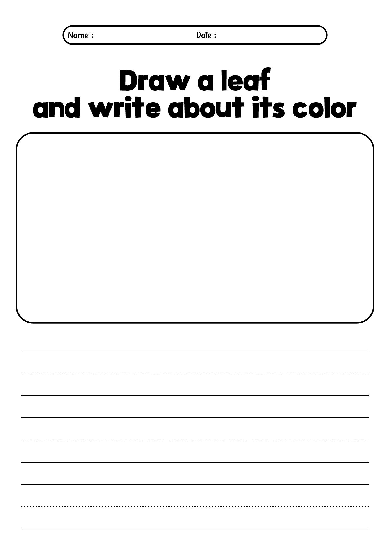 Leaf Writing Prompts for Early Learners