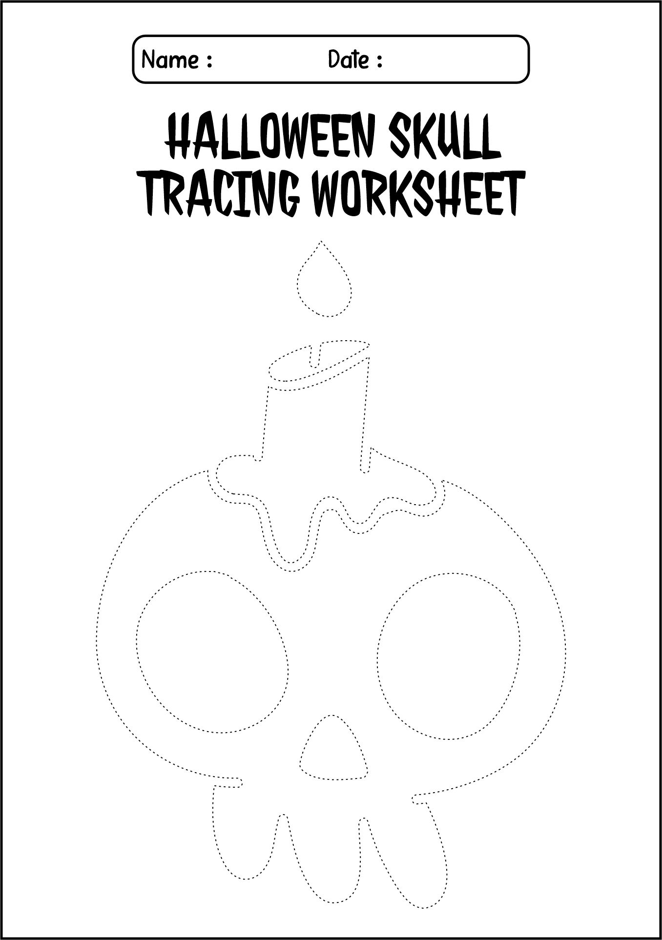 Preschool Halloween Tracing Worksheets