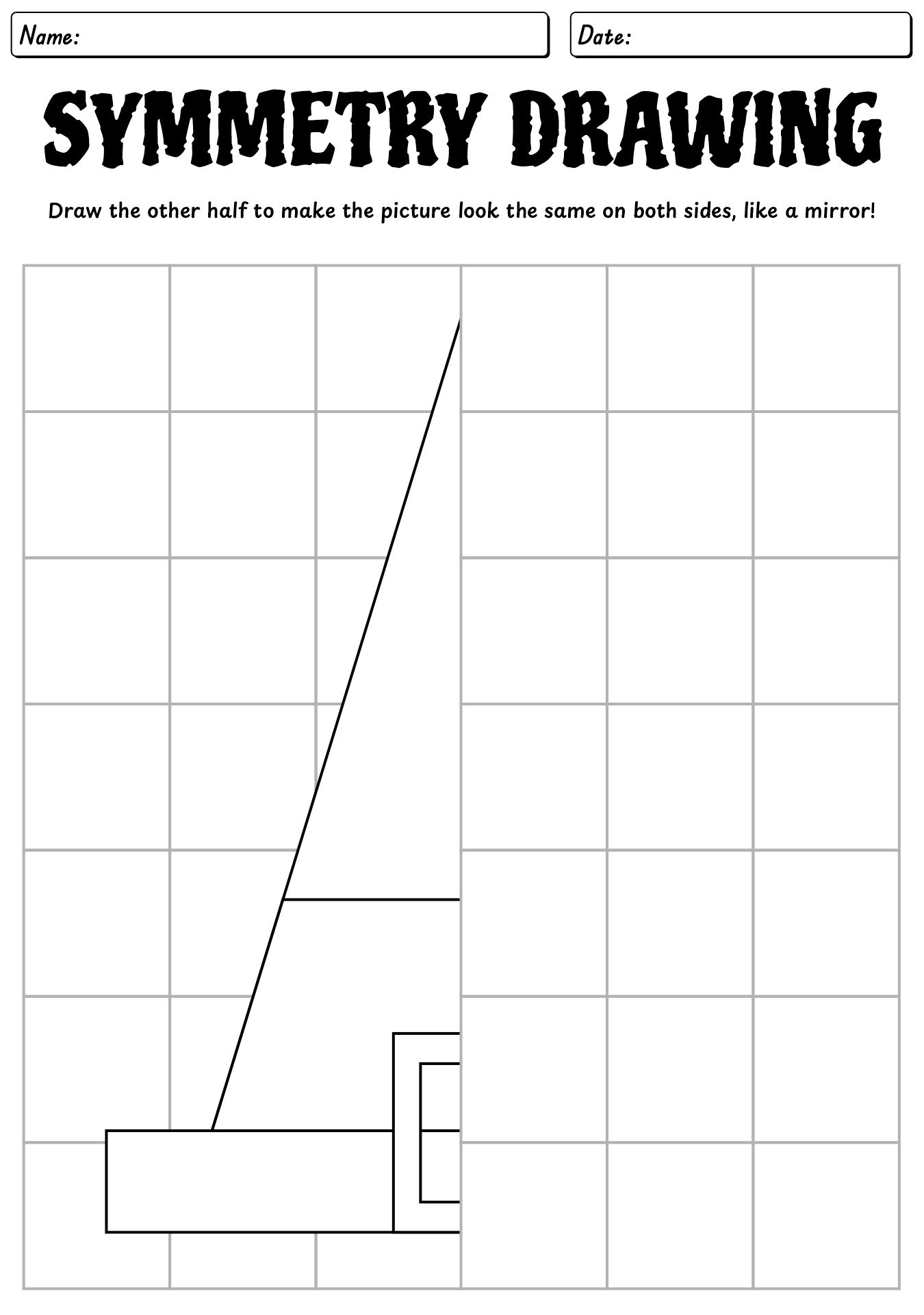 Printable Halloween Symmetry Worksheets