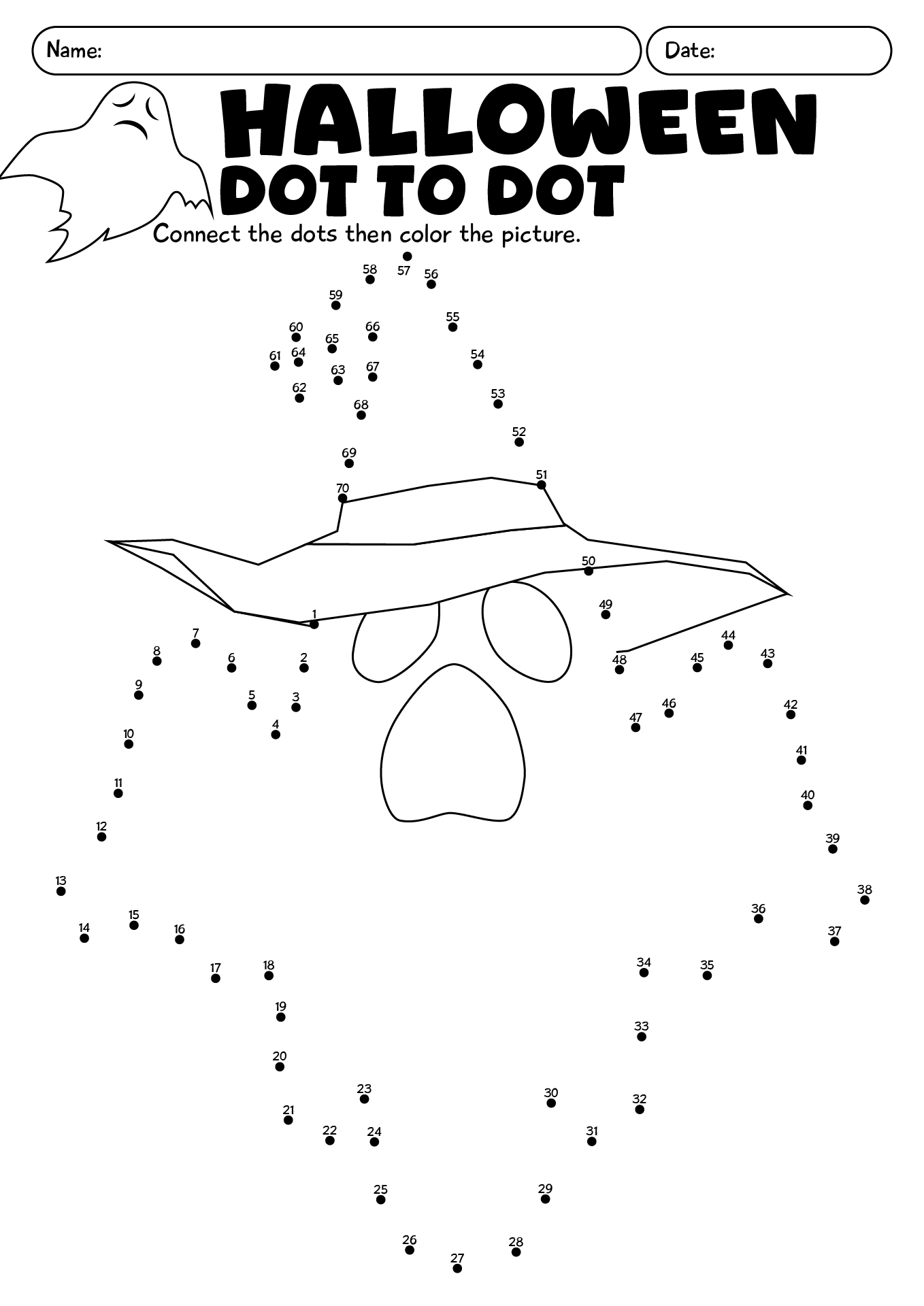 Printable Worksheet Dot To Dot Pages