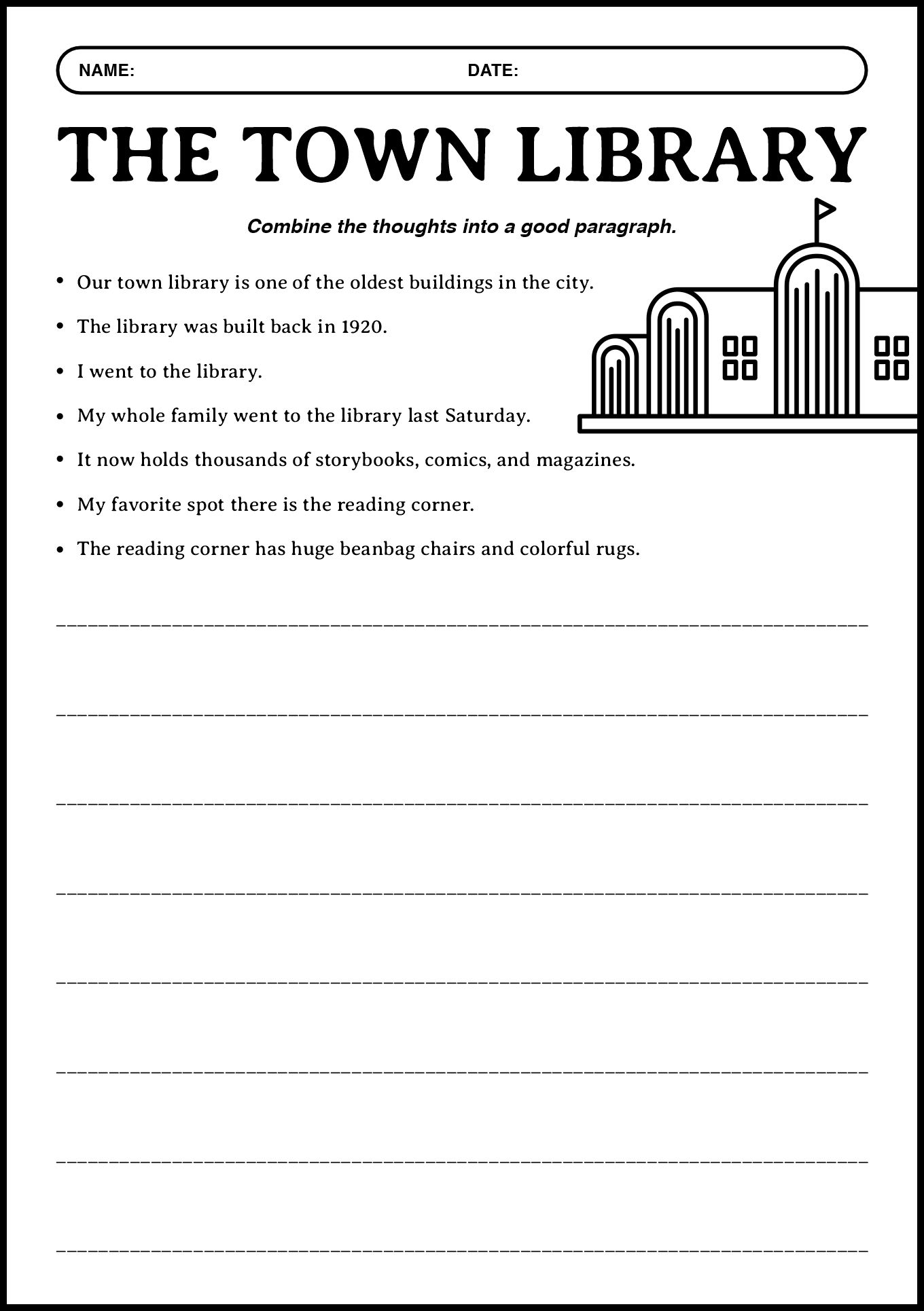 5th Grade English Paragraph Writing Worksheets
