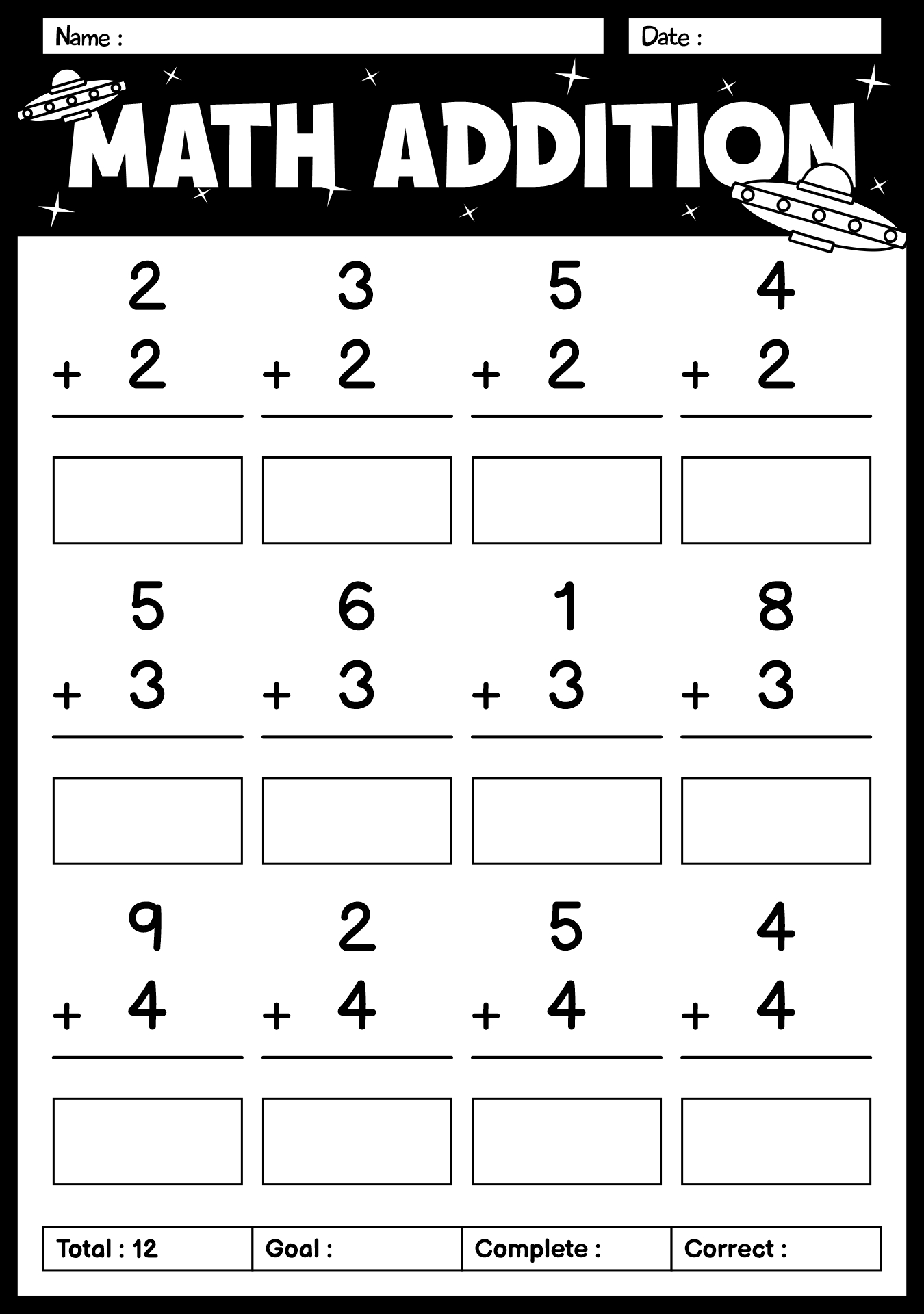 Addition Practice Worksheets