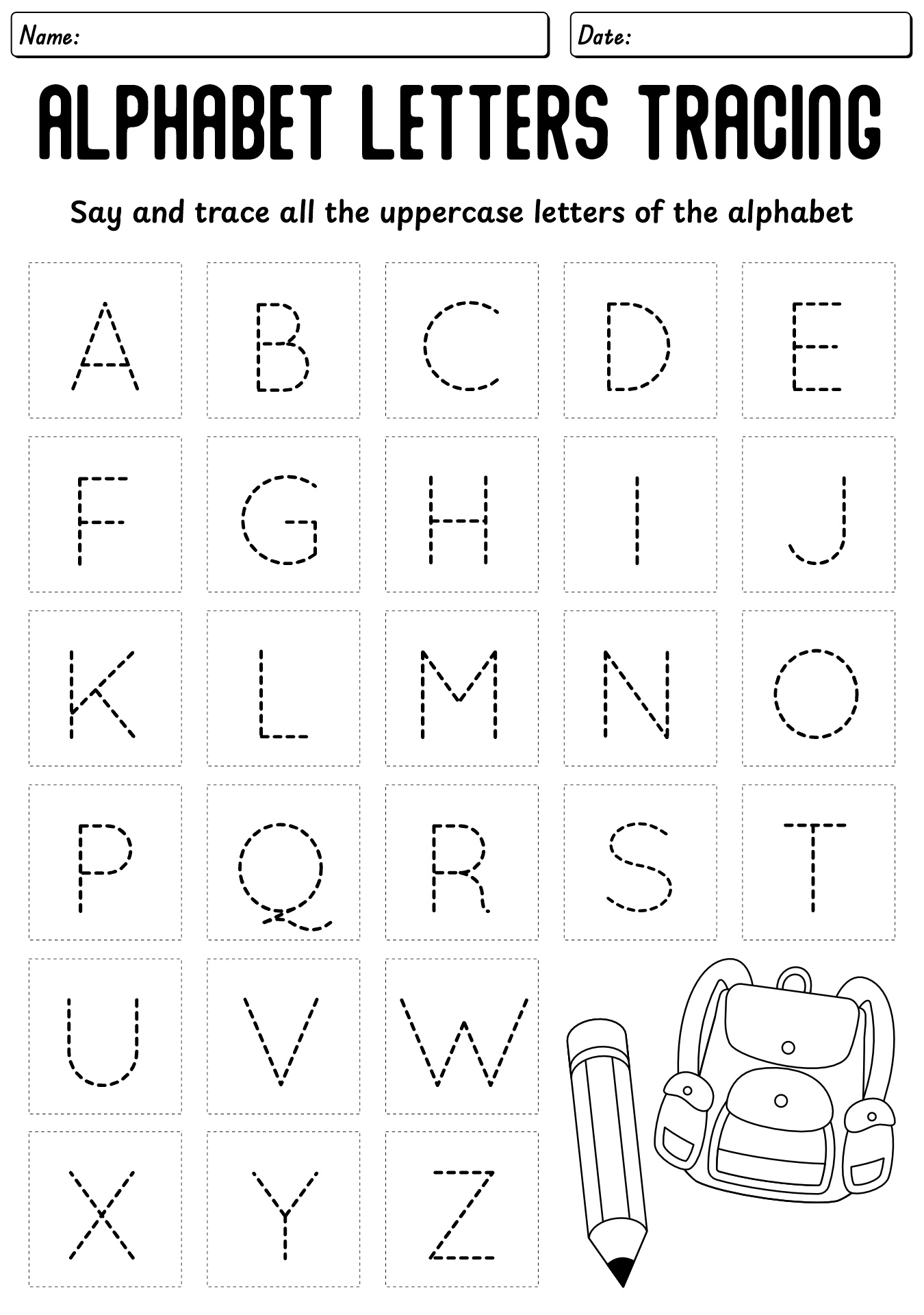 Alphabet Worksheet For Kids