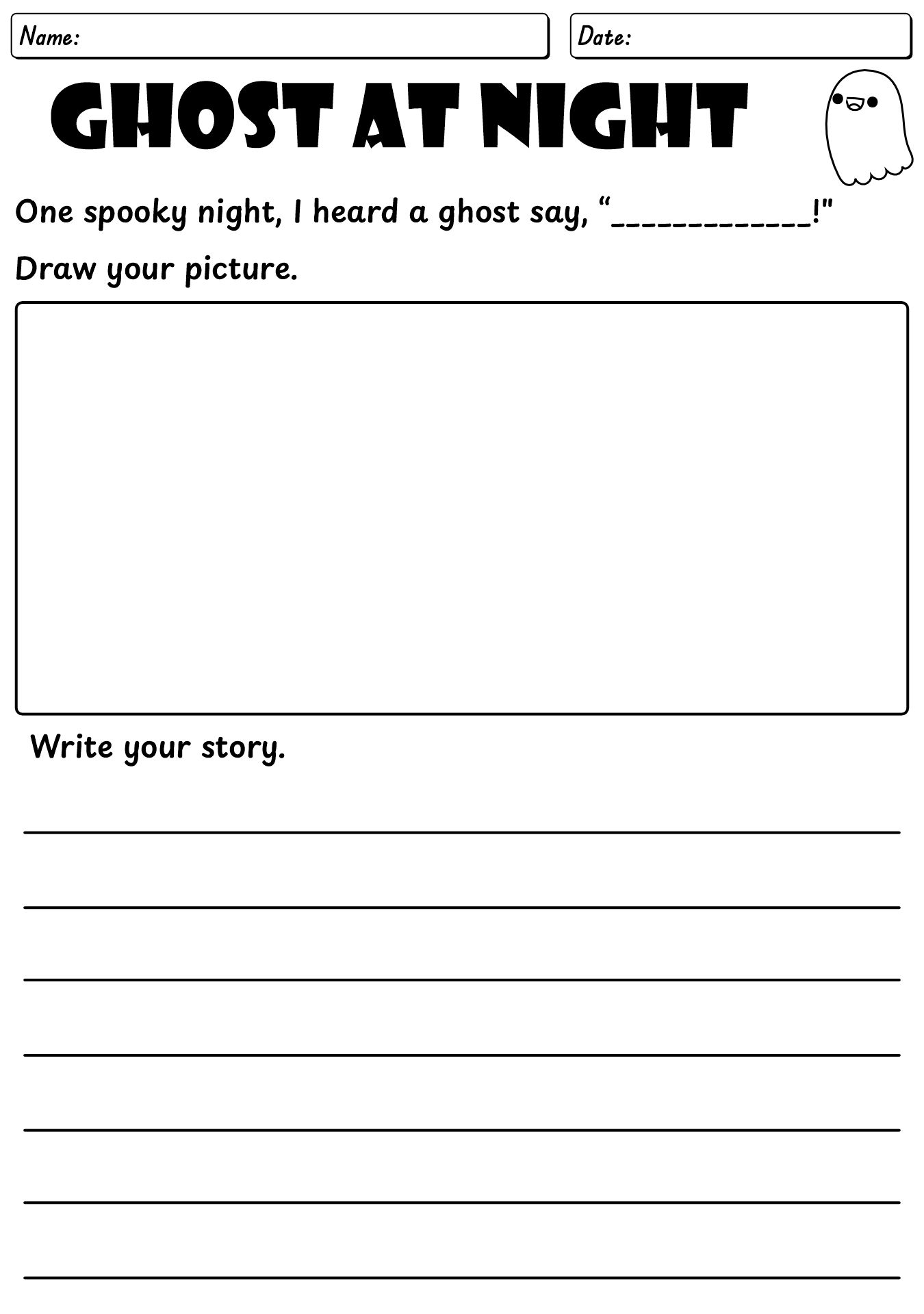 Ghost Story Writing Prompts 1st Grade