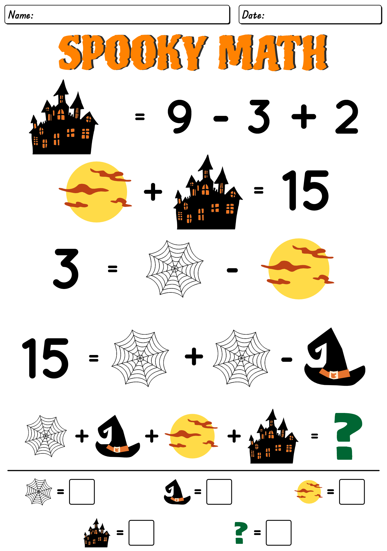 Halloween Fun Puzzle Worksheet