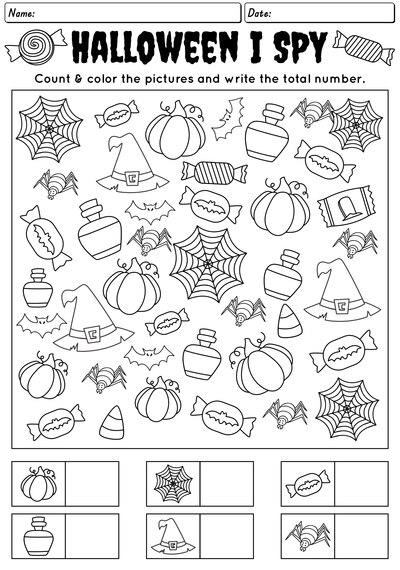 Halloween I Spy Worksheet
