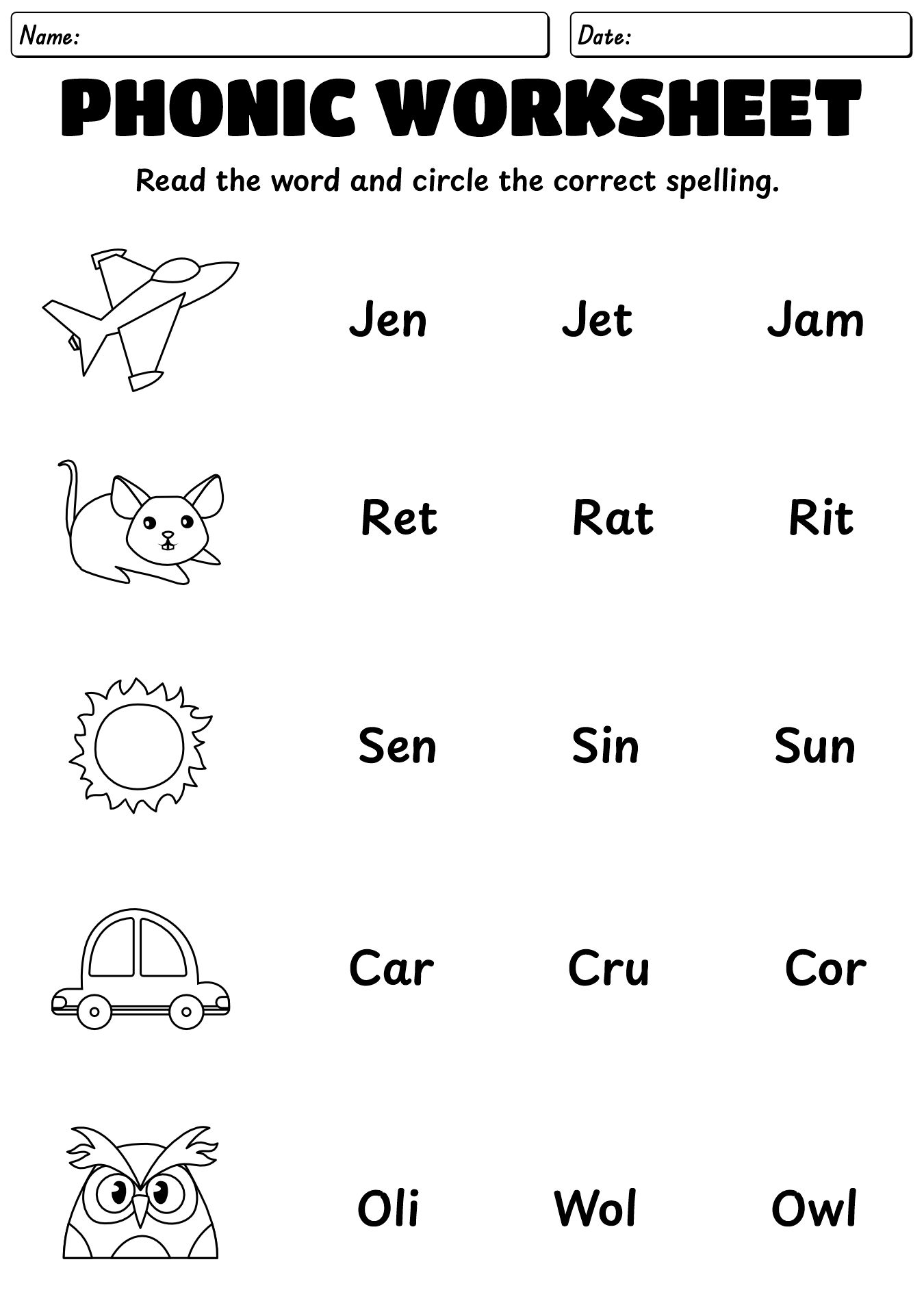 Interactive Kindergarten Phonics Games Worksheets