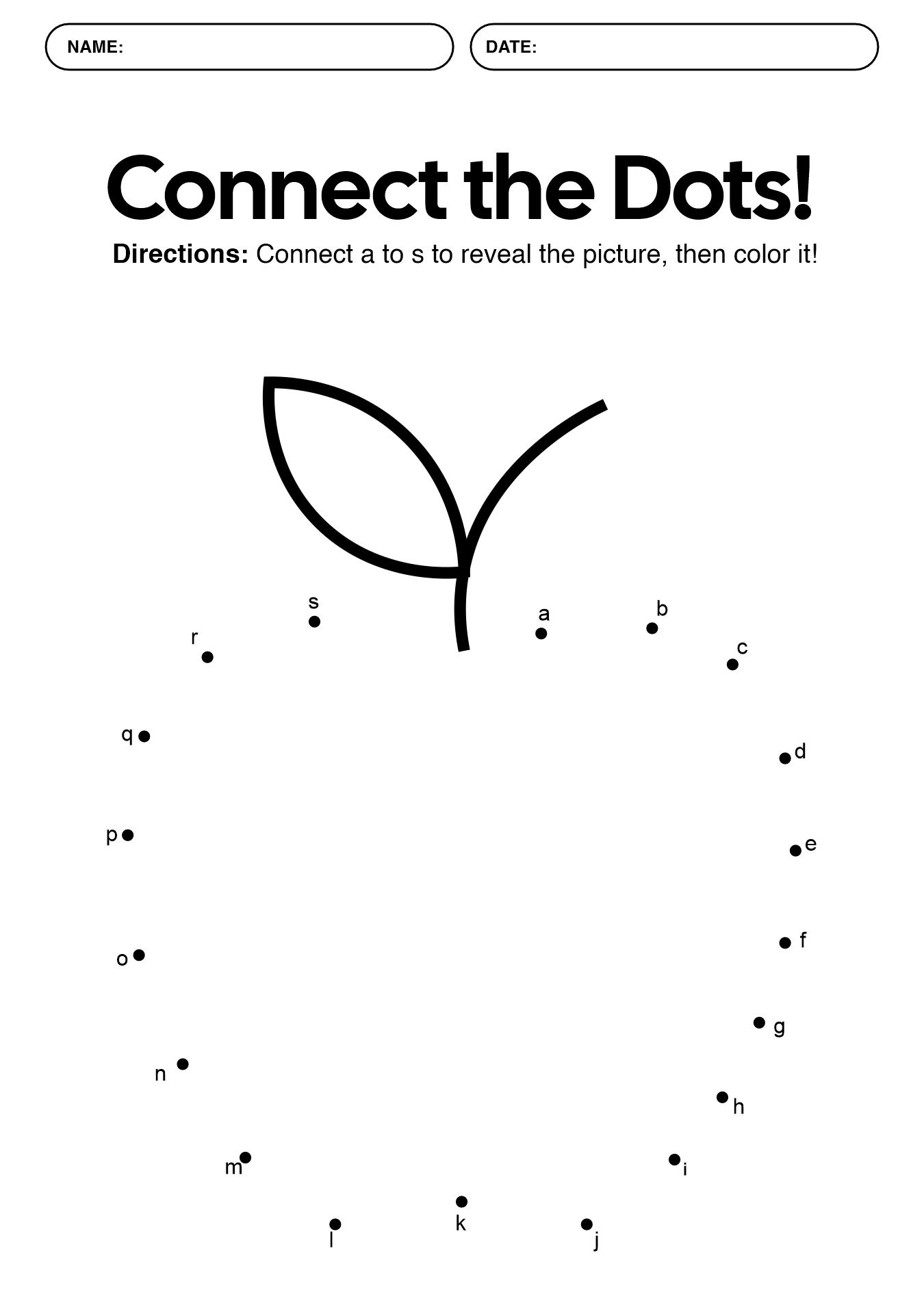 Kindergarten Dot to Dot ABC Worksheets