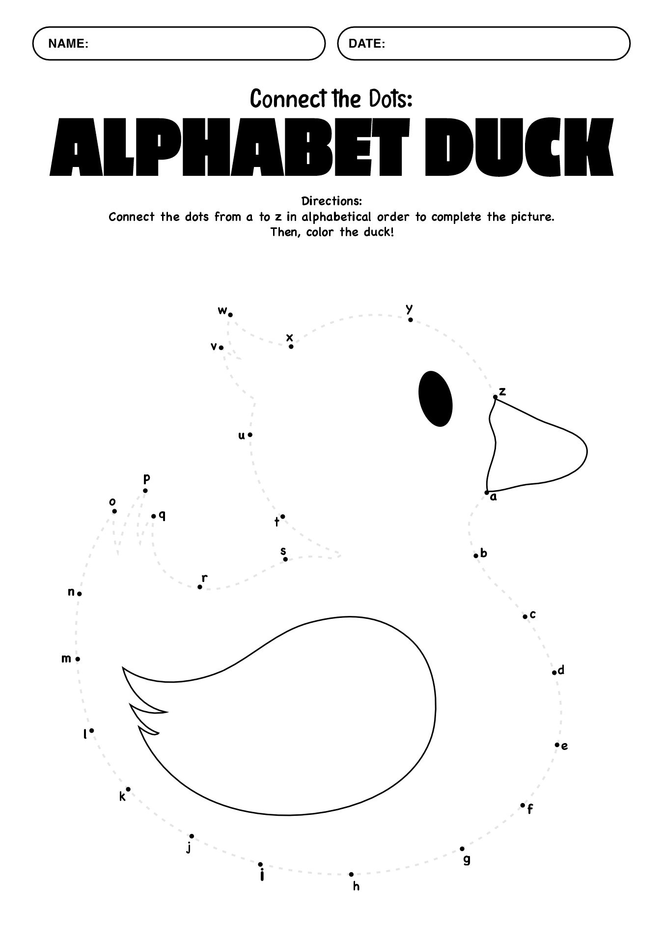 Preschool ABC Dot to Dot Worksheets