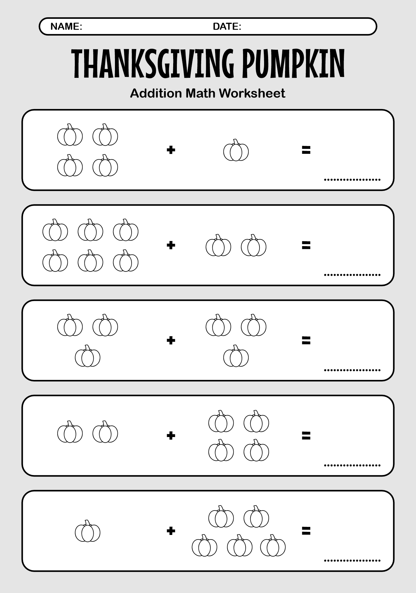 15 1st Grade Turkey Math Worksheets - Free PDF at worksheeto.com