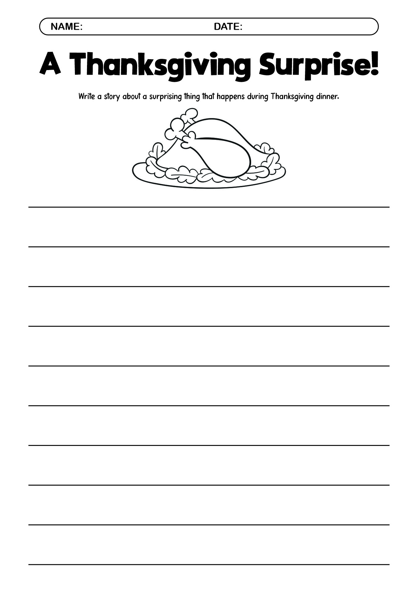 4th Grade Thanksgiving Writing Prompts