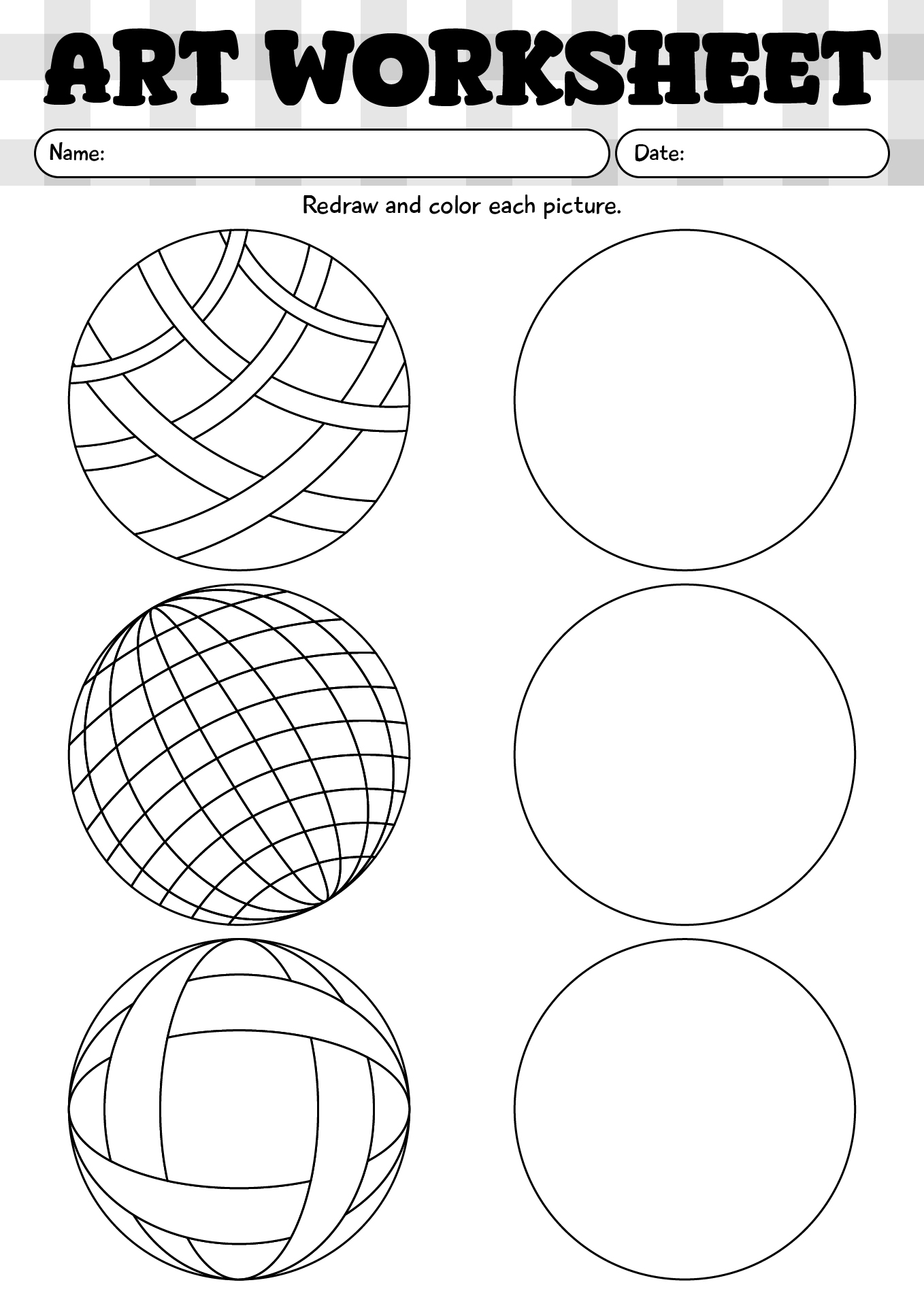 Art Printable Worksheet