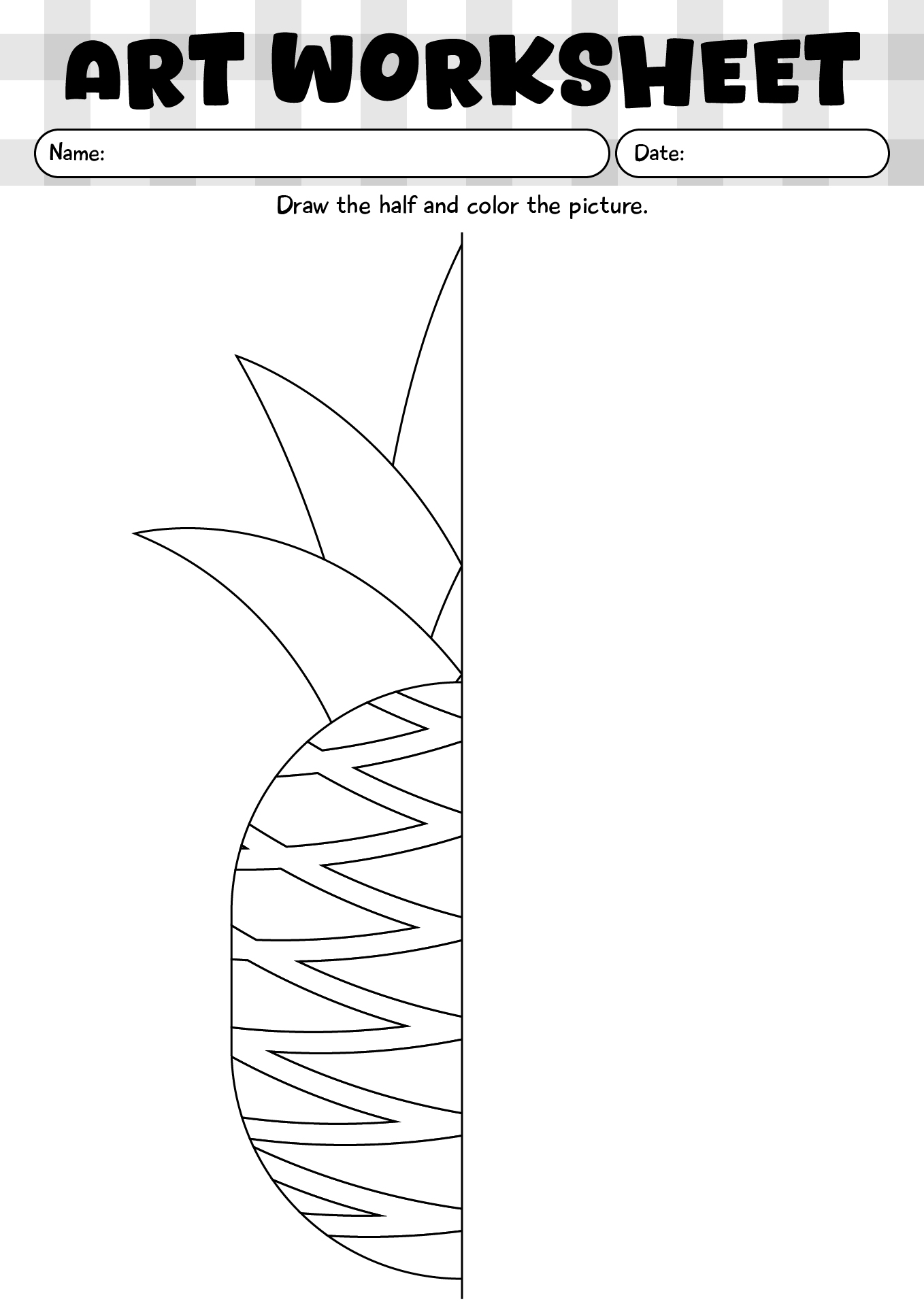 Art Worksheet For Kids
