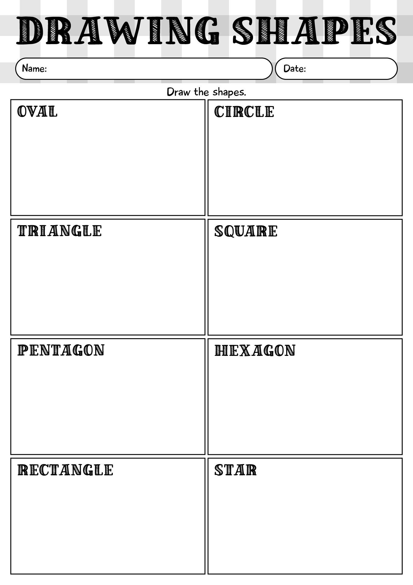 Drawing Shapes Worksheet