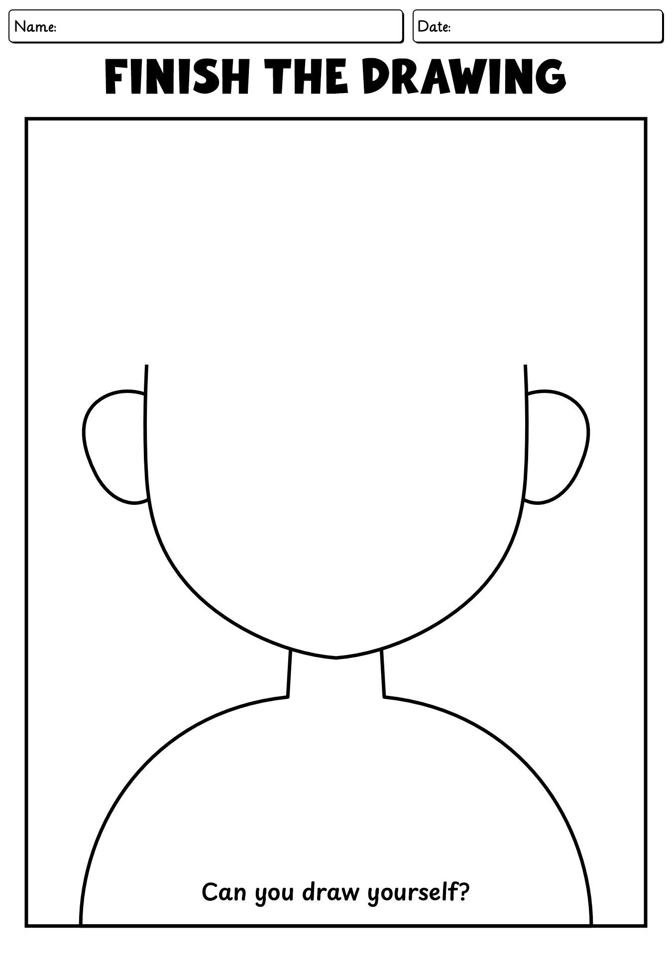 Finish The Drawing Worksheet