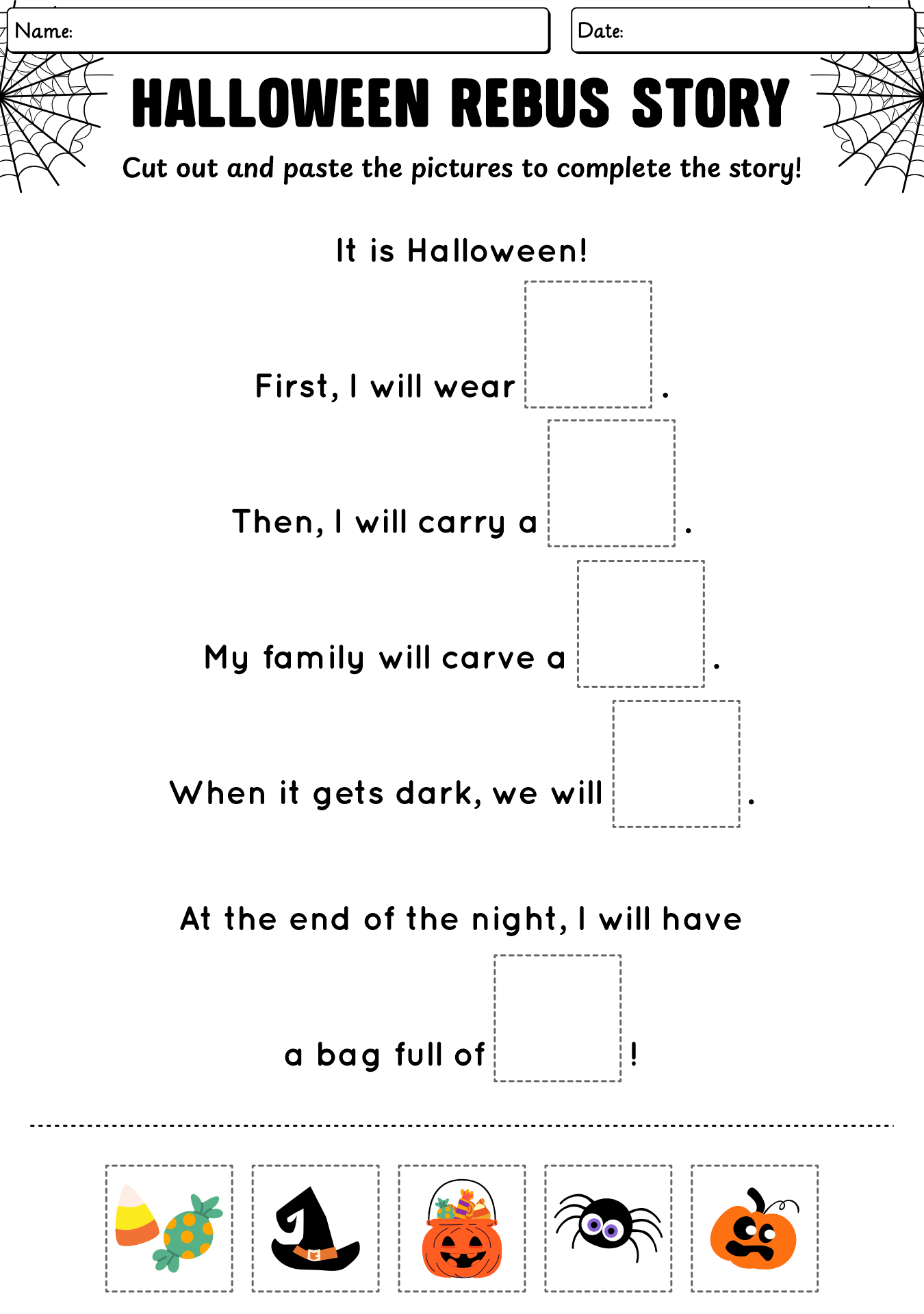 Halloween Rebus Worksheet