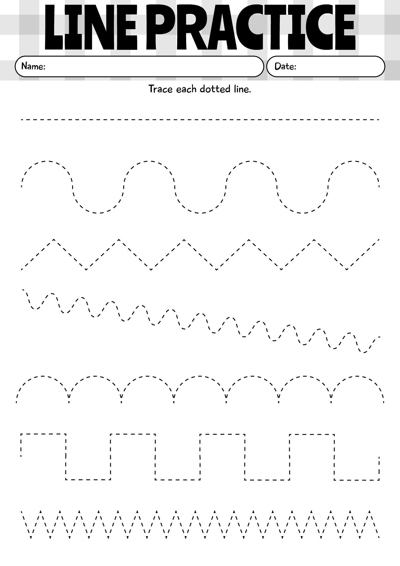 Line Practice Worksheet
