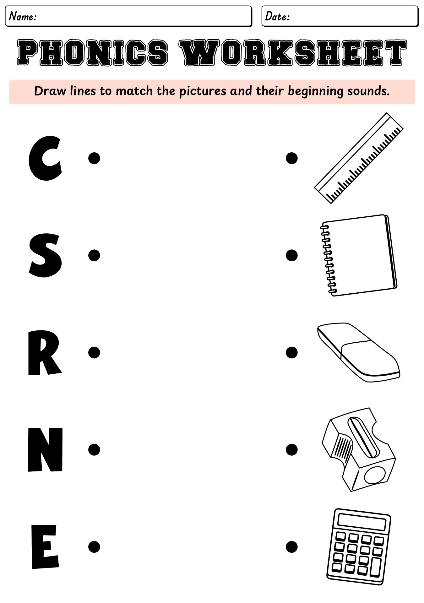 Printable Kindergarten Phonics Activities