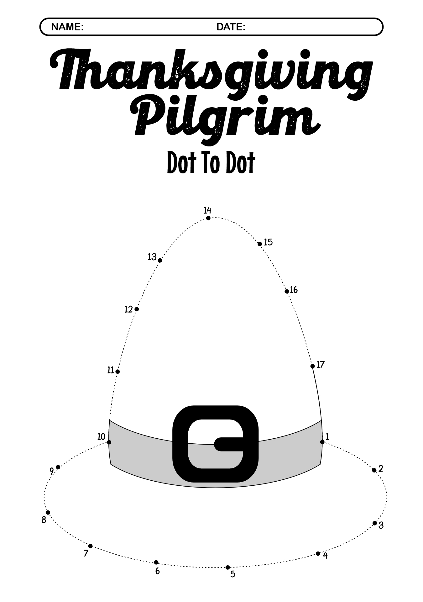 Thanksgiving Connect the Dots Printable