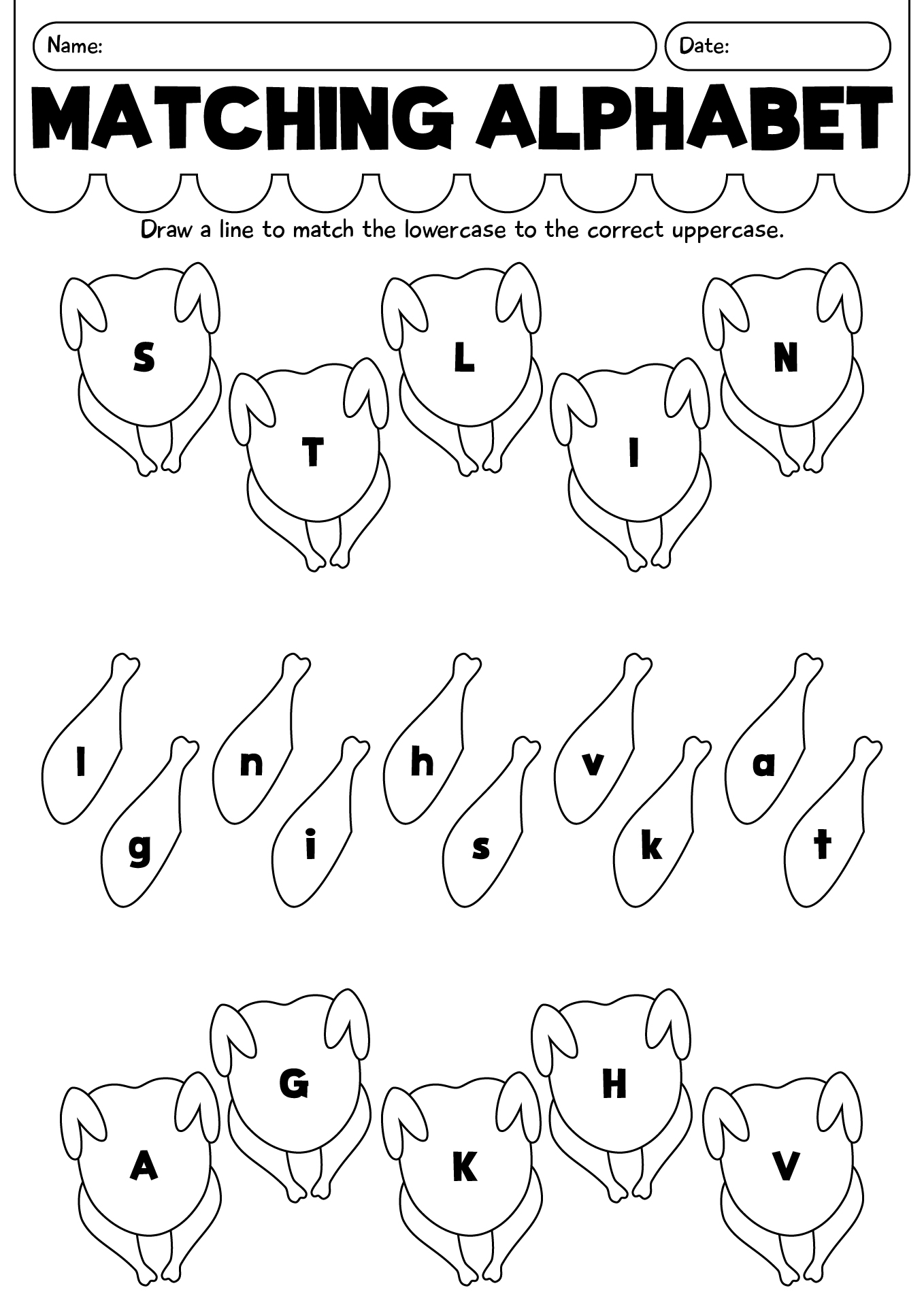 Abc Homework Coloring 13 Thanksgiving Alphabet Worksheets - Free PDF at worksheeto.com