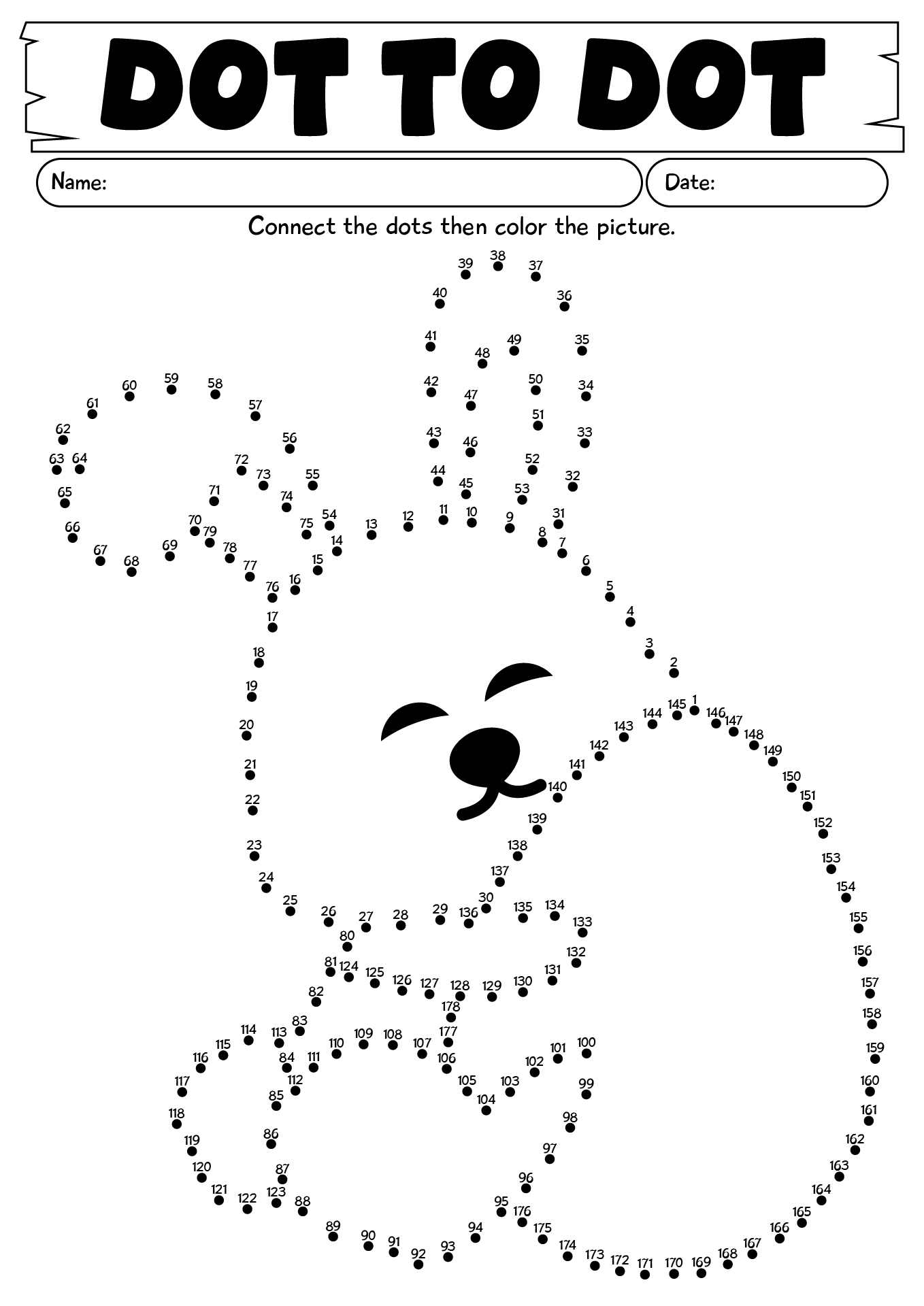 Advanced Dot To Dot Worksheets