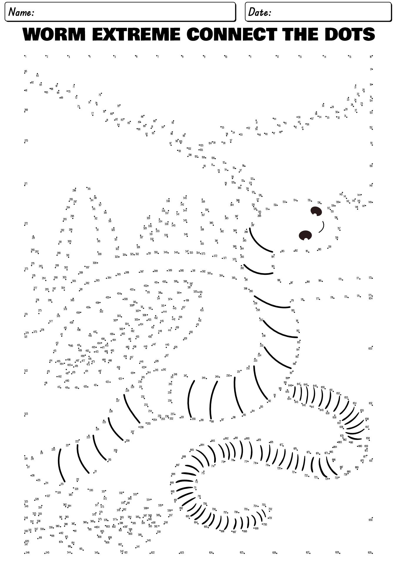 Difficult Connect The Dots Worksheet