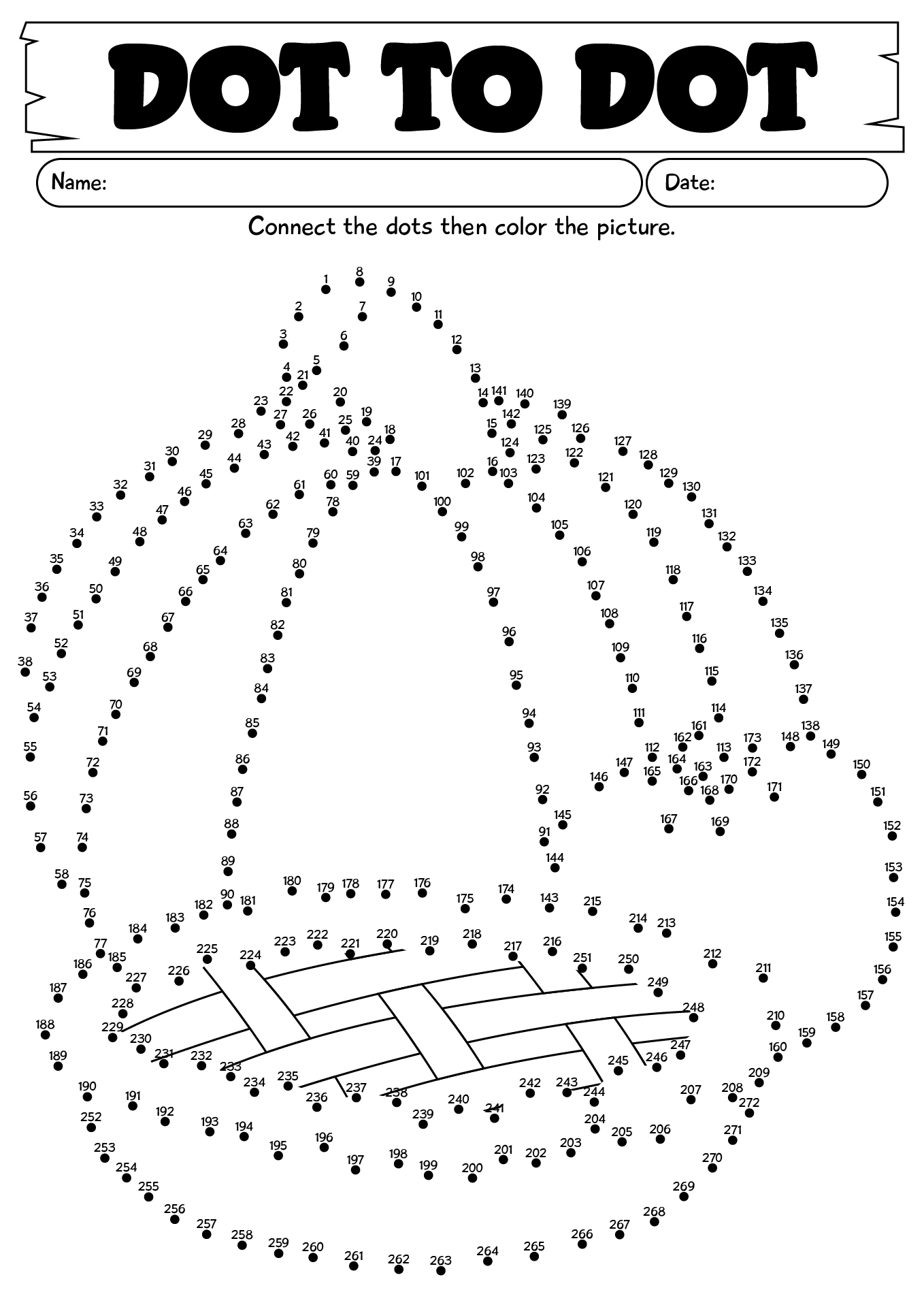 Extreme Dot-to-Dot Puzzle Worksheet
