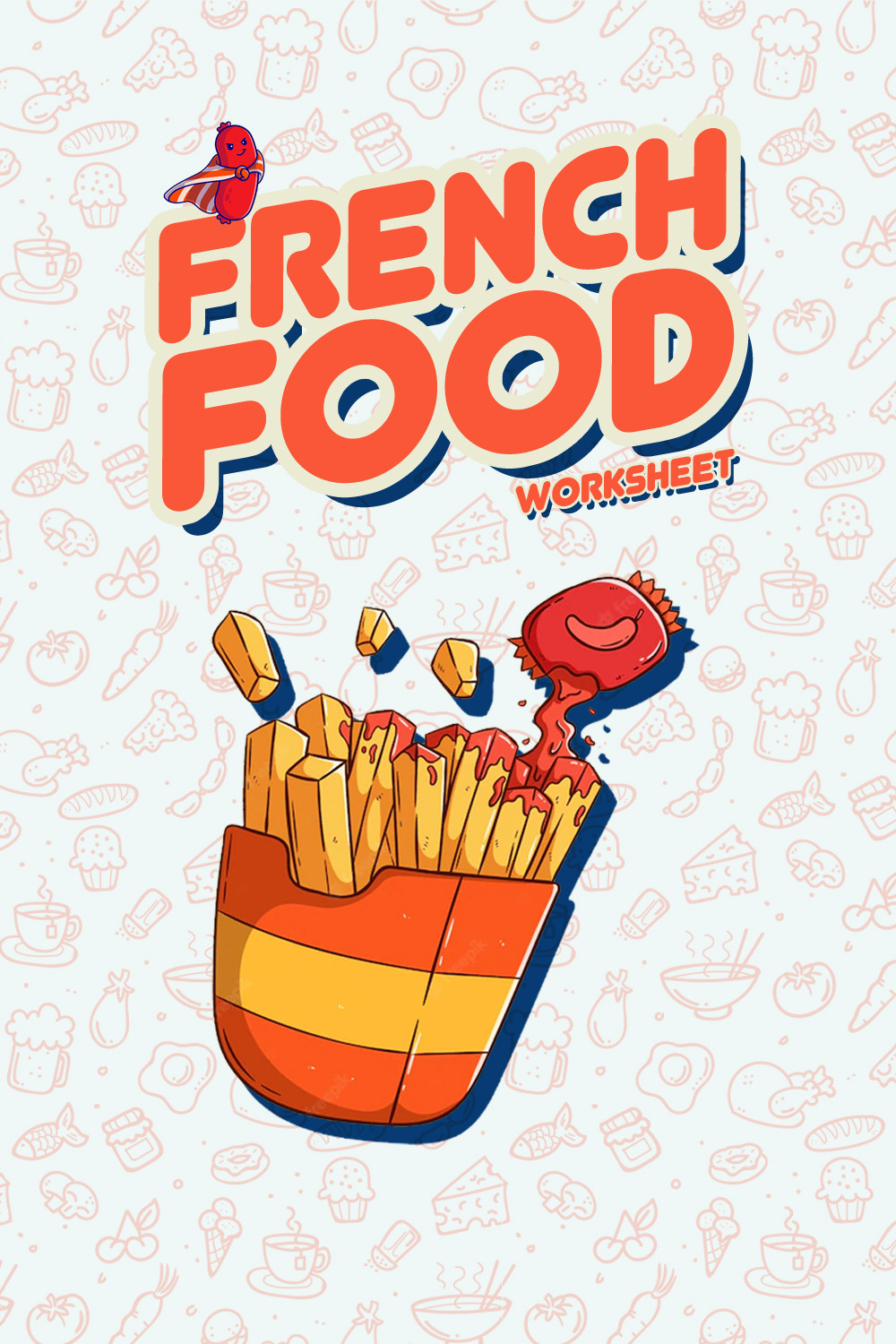 Printable Worksheets for French Food