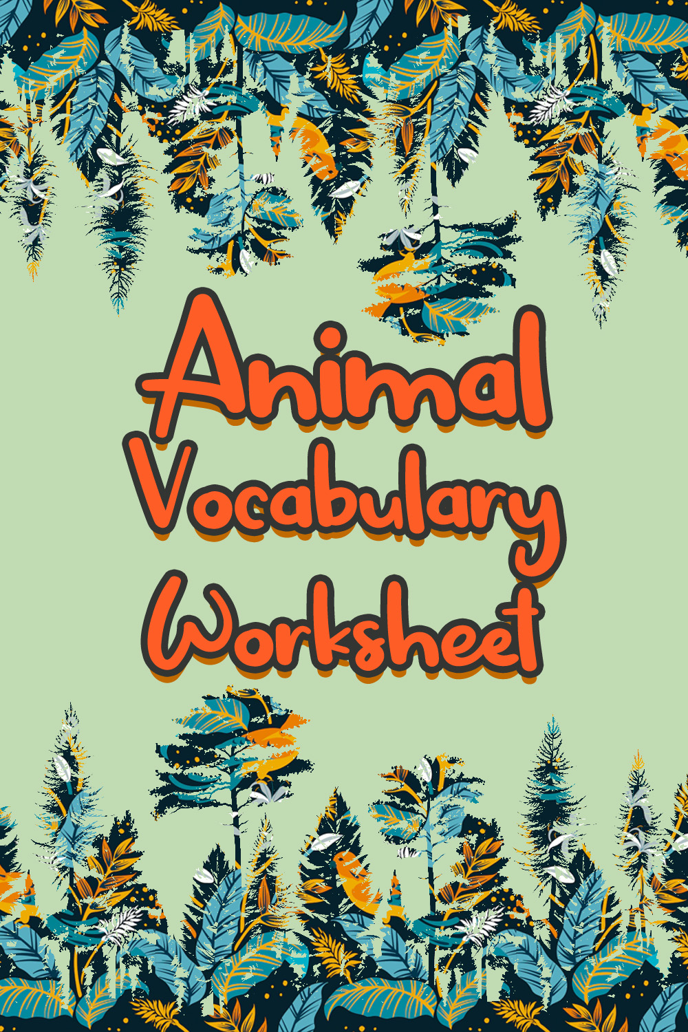 Animal Vocabulary Worksheet