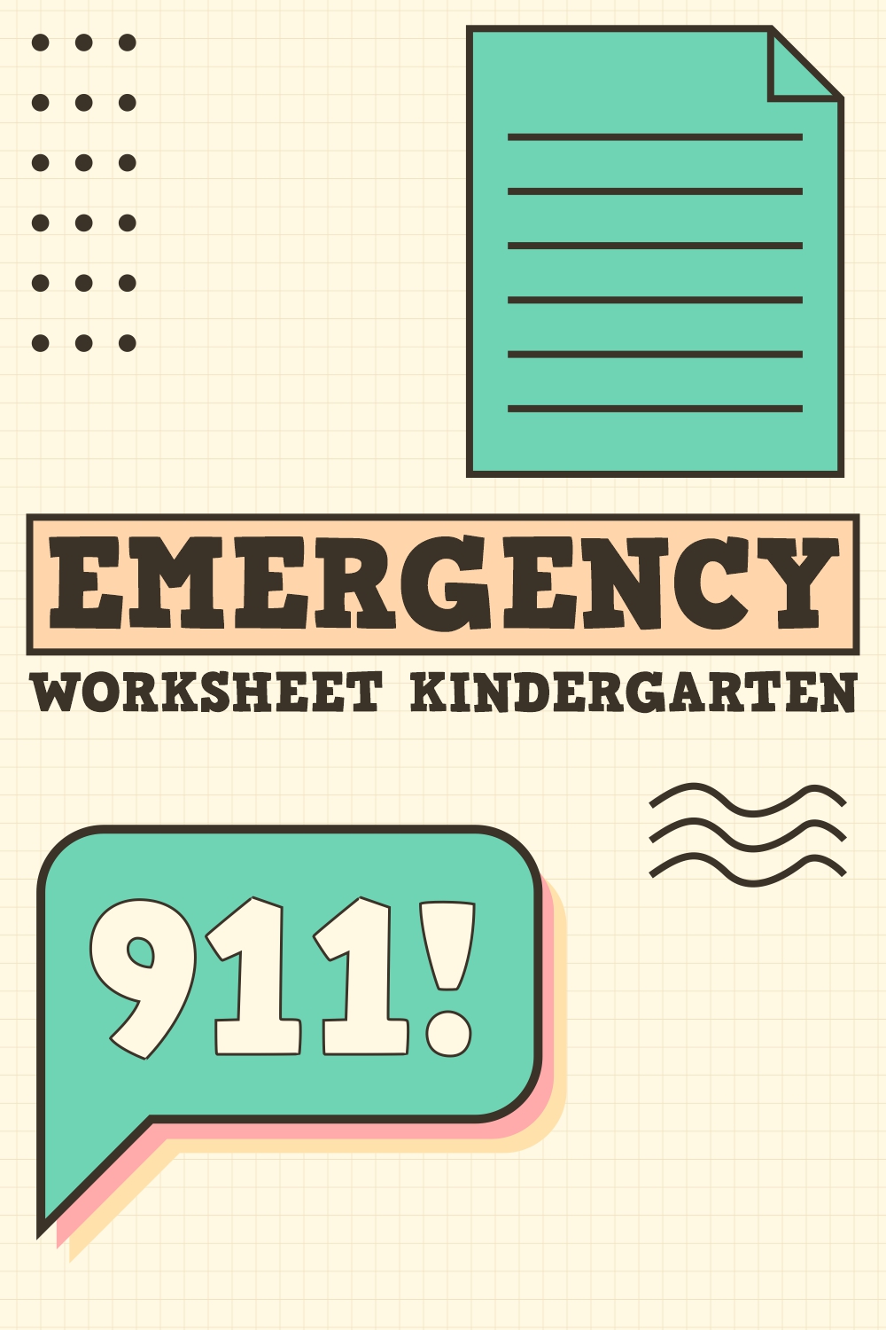 Emergency Worksheets Kindergarten
