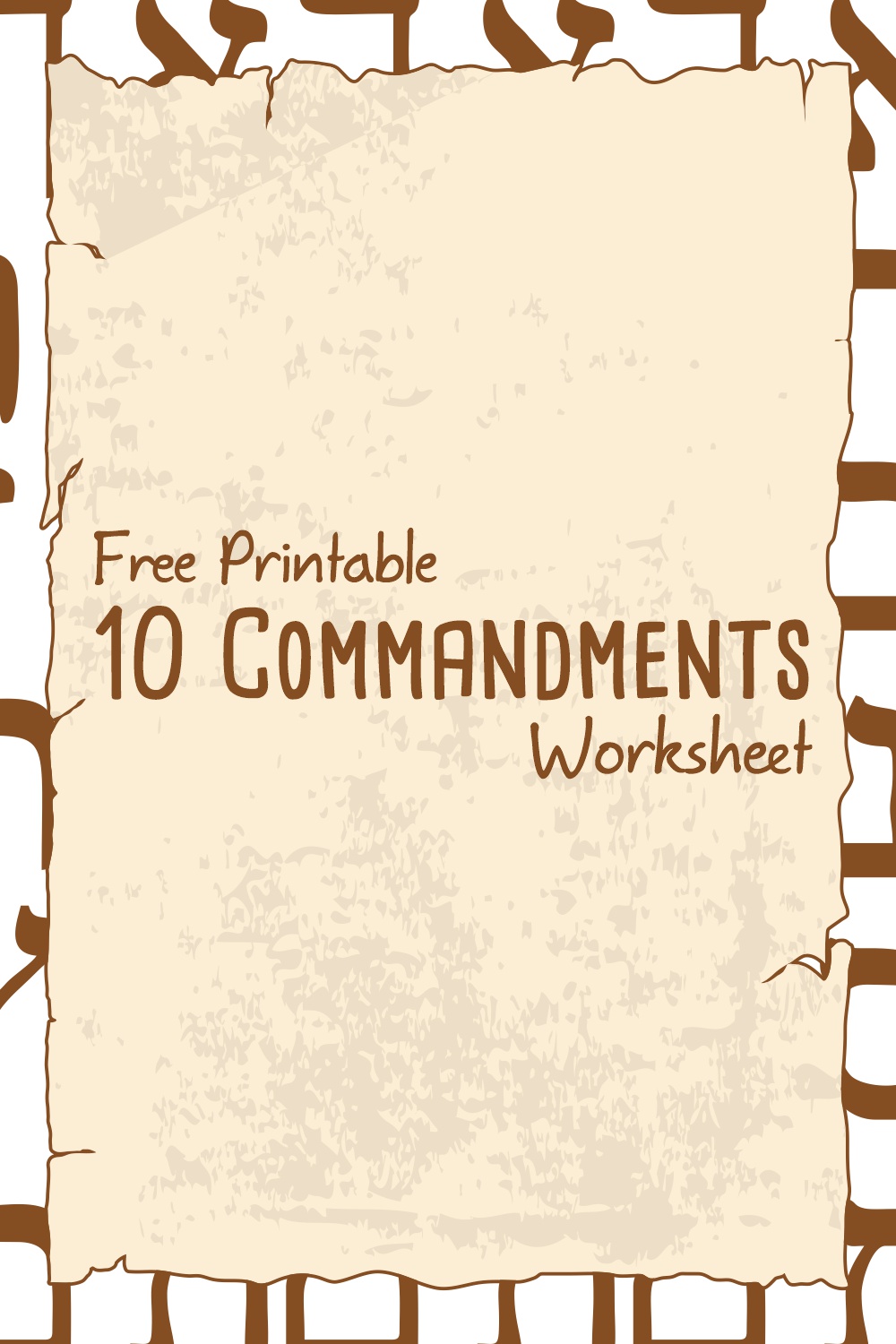 Free Printable 10 Commandments Worksheets