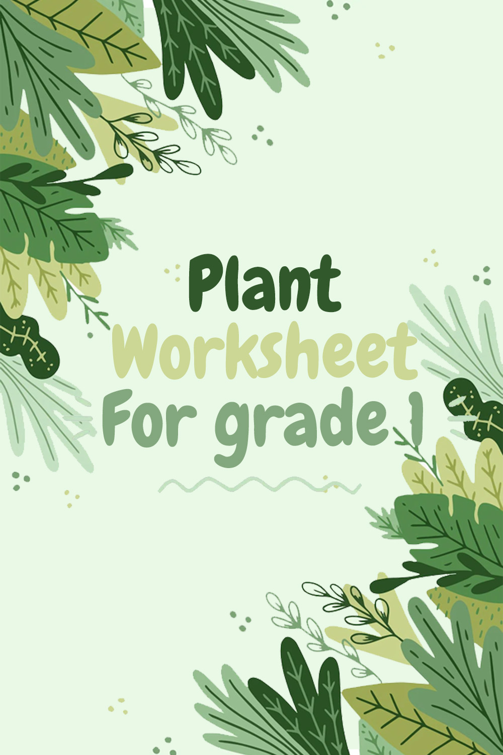 Plant Worksheets for Grade 1