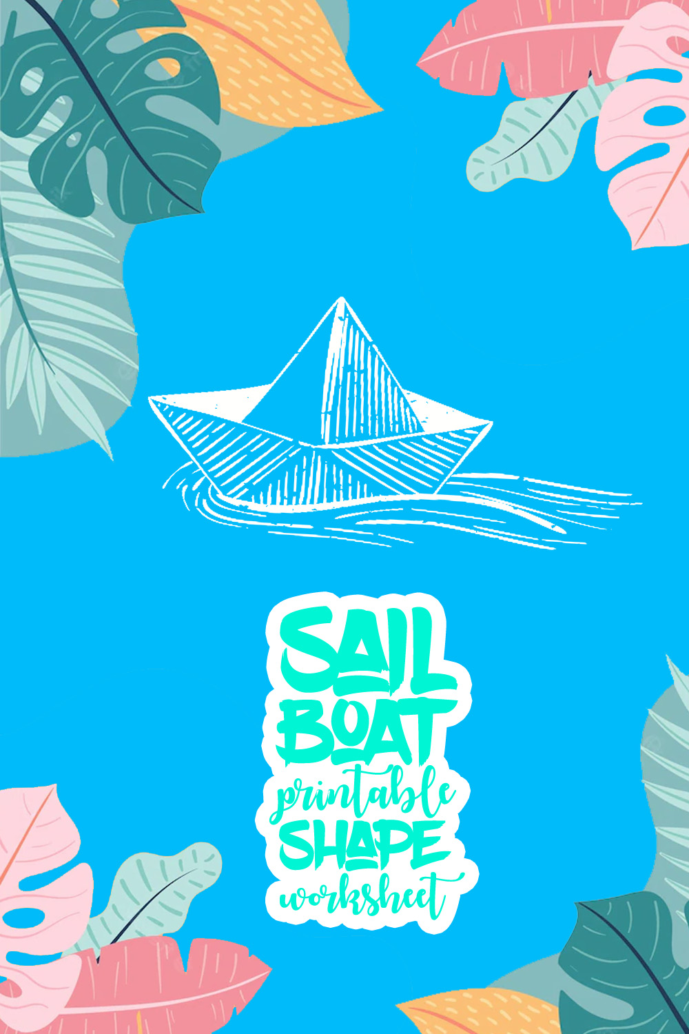 Sail Boat Printable Shapes Worksheets