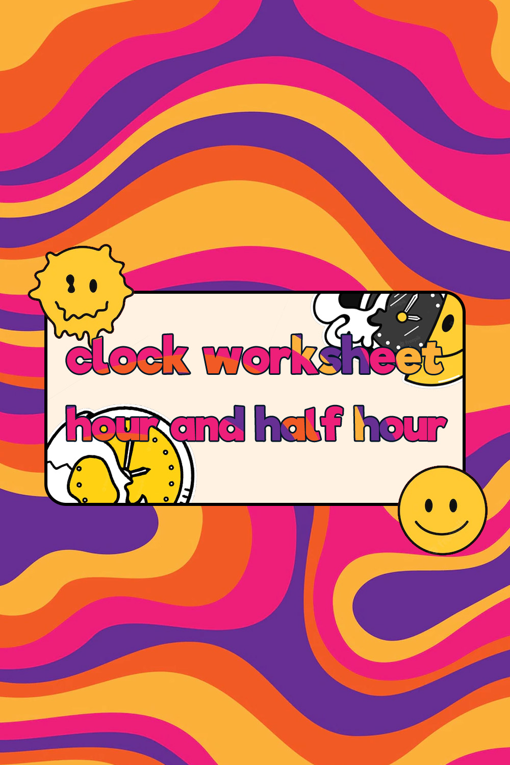 Clock Worksheet Hour and Half Hour