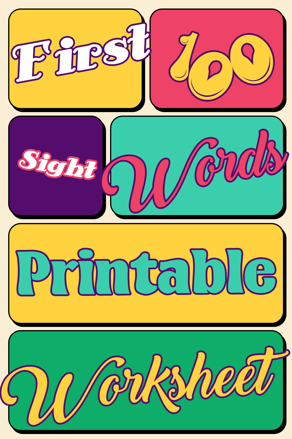 15 Images of First 100 Sight Words Printable Worksheets