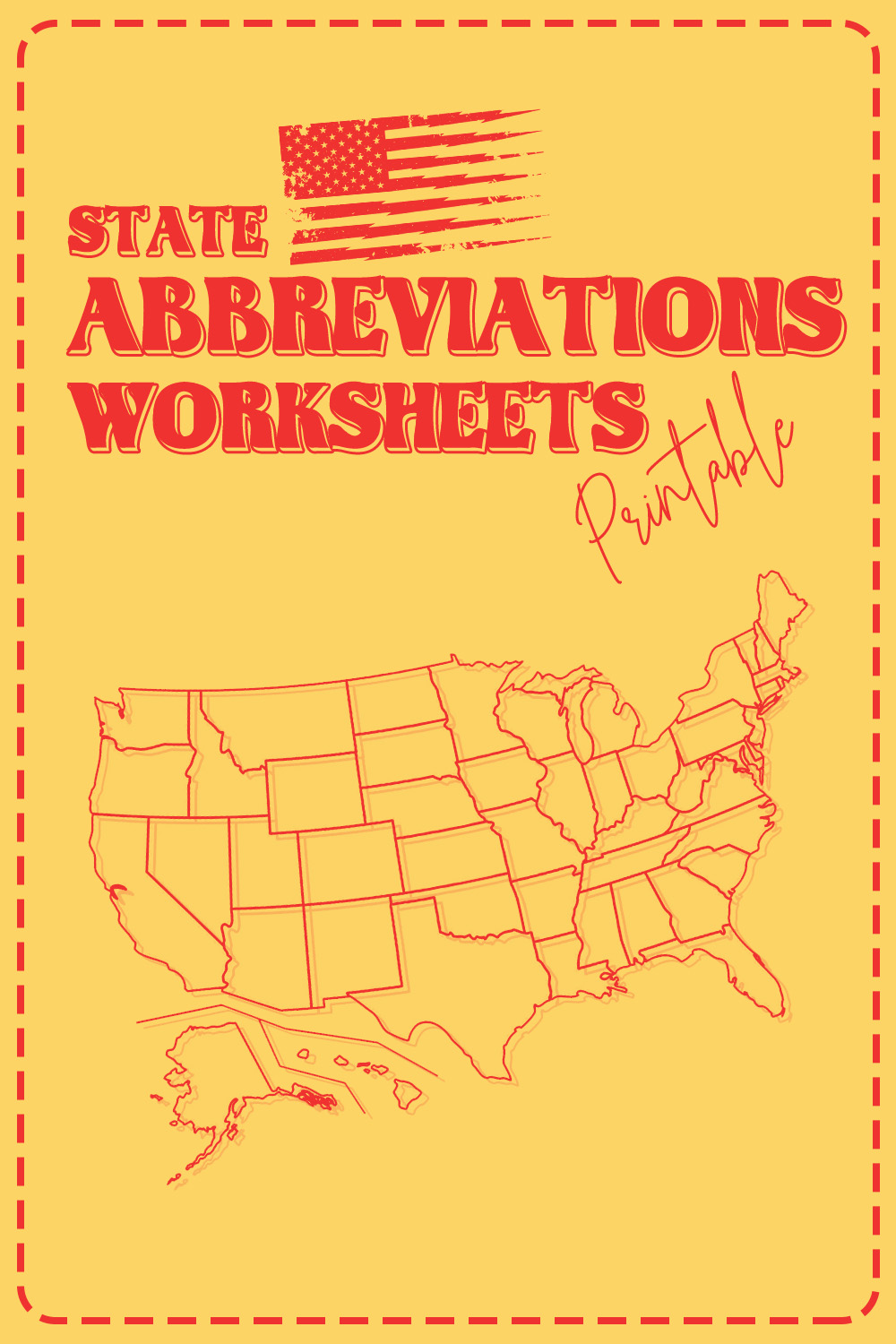 12 Images of State Abbreviations Worksheet Printable