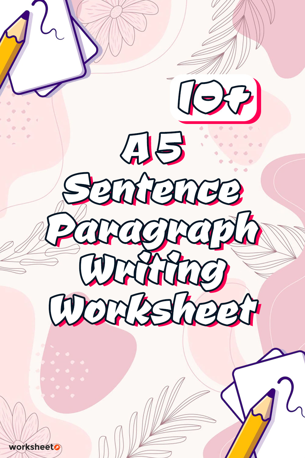 A 5 Sentence Paragraph Writing Worksheet