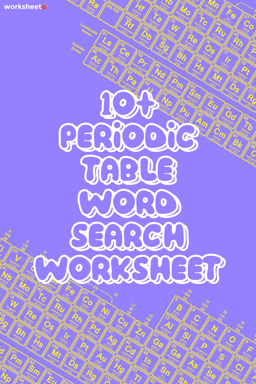 Periodic Table Word Search Worksheet