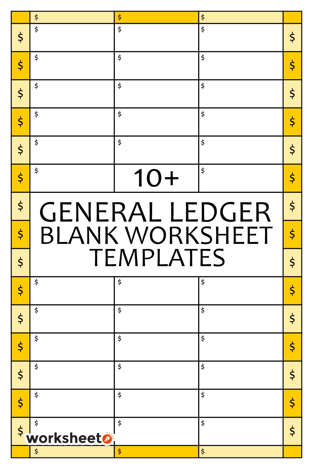 17 Images of General Ledger Blank Worksheet Templates