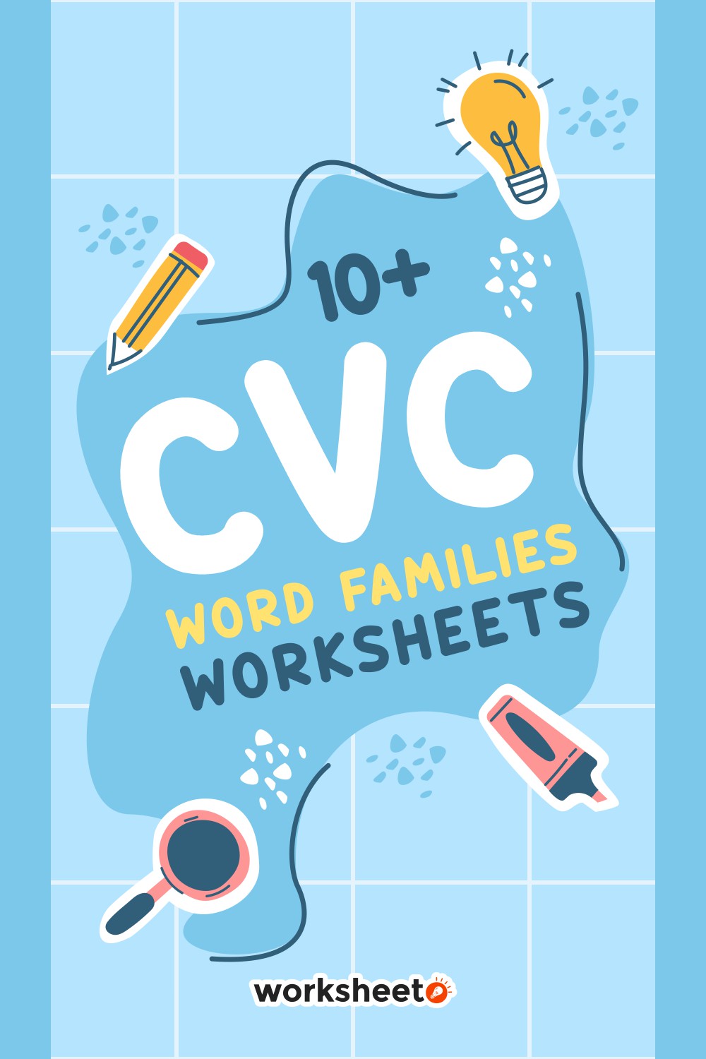 13 Images of CVC Word Families Worksheets