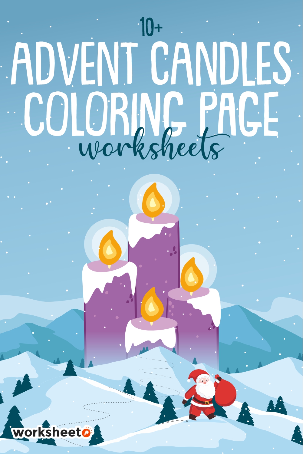 Advent Candles Coloring Page Worksheets