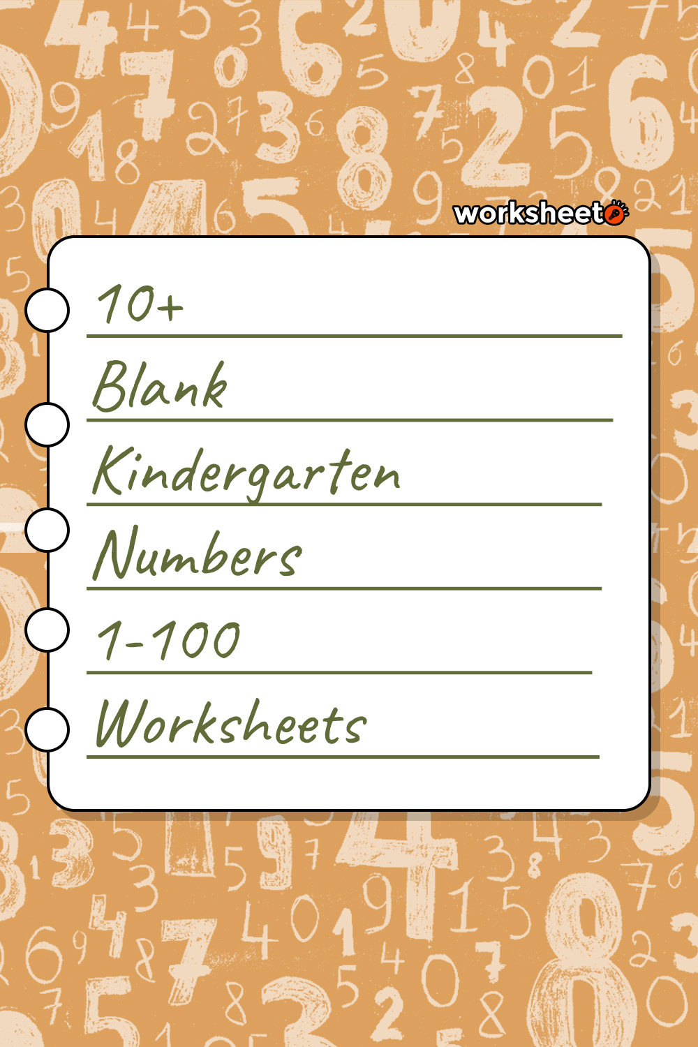 Blank Kindergarten Numbers 1-100 Worksheets