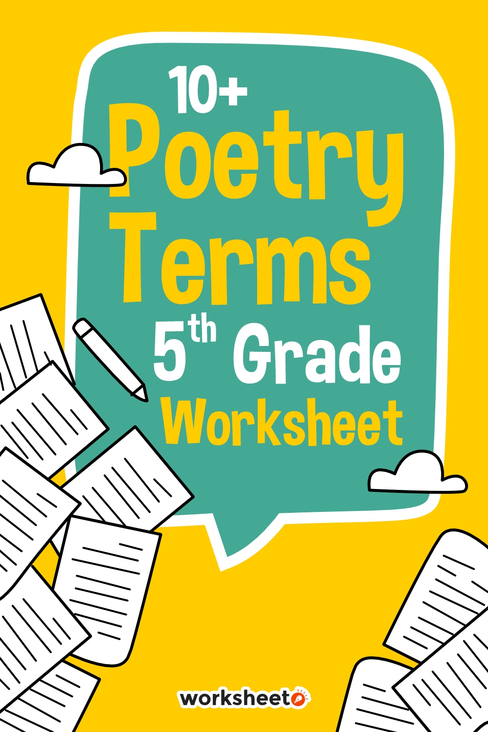 Poetry Terms 5th Grade Worksheets