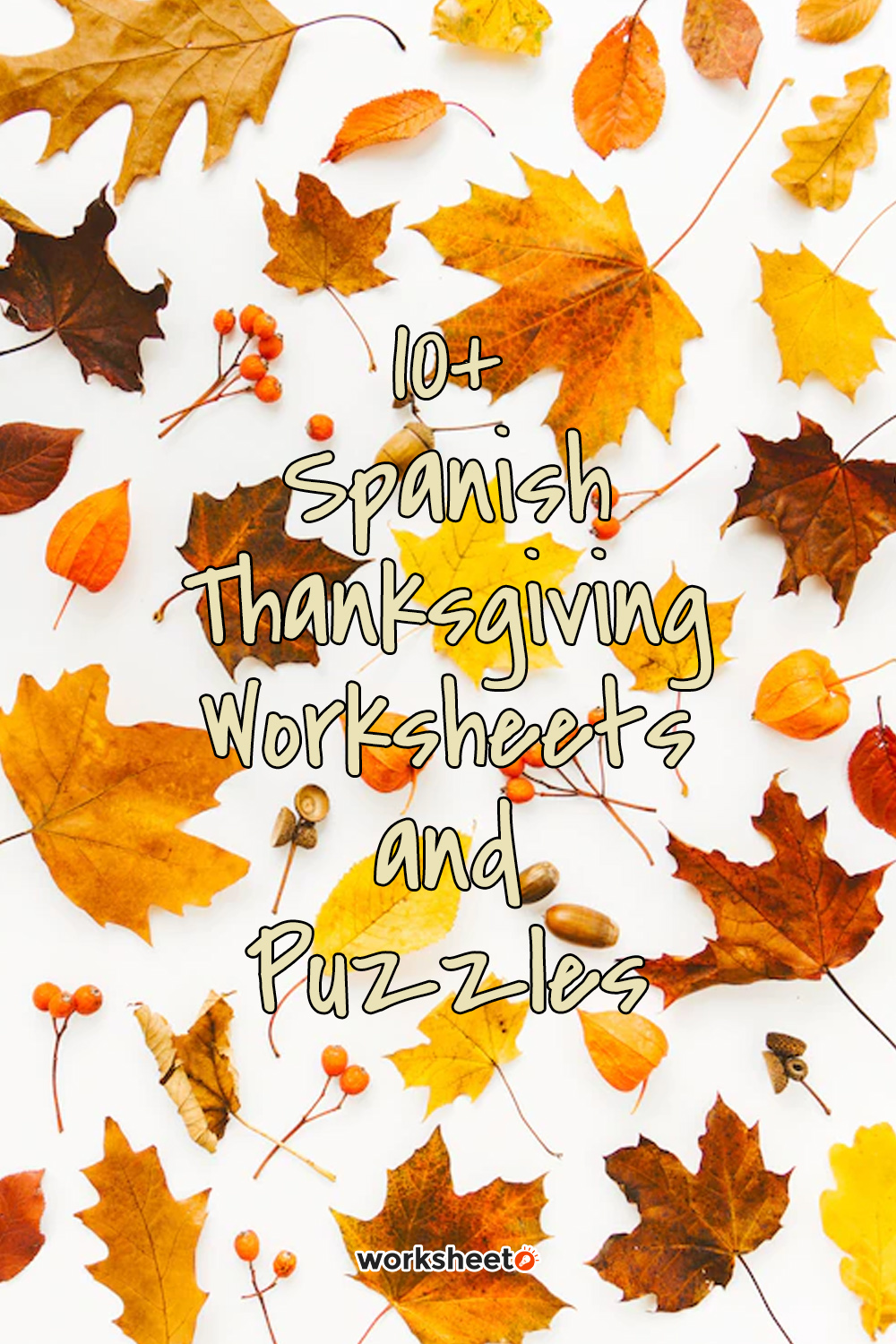 Spanish Thanksgiving Worksheets and Puzzles