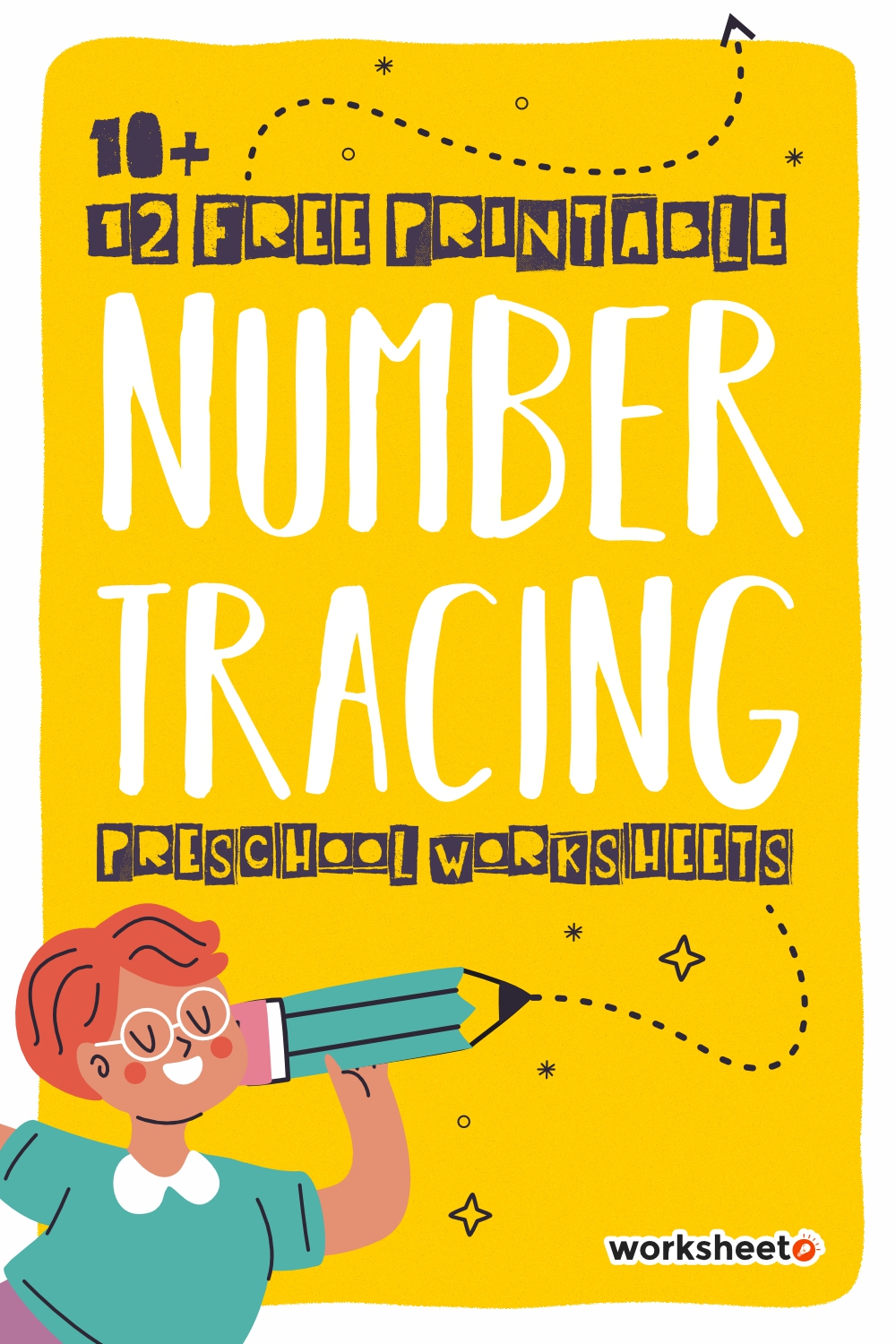 12 Images of 12  Printable Number Tracing Preschool Worksheets