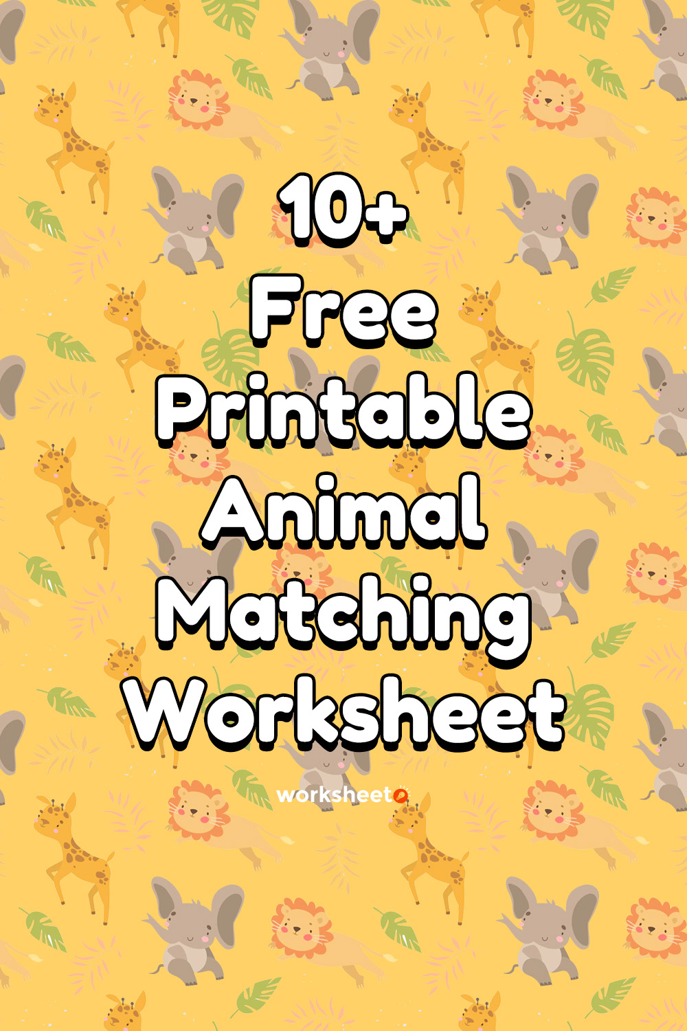 Free Printable Animal Matching Worksheet