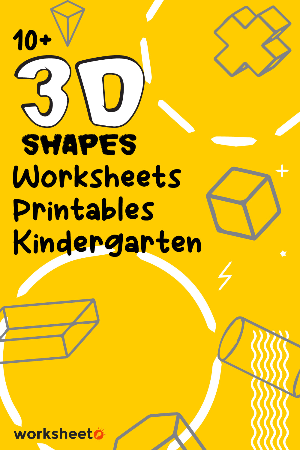 3D Shapes Worksheets Printables Kindergarten