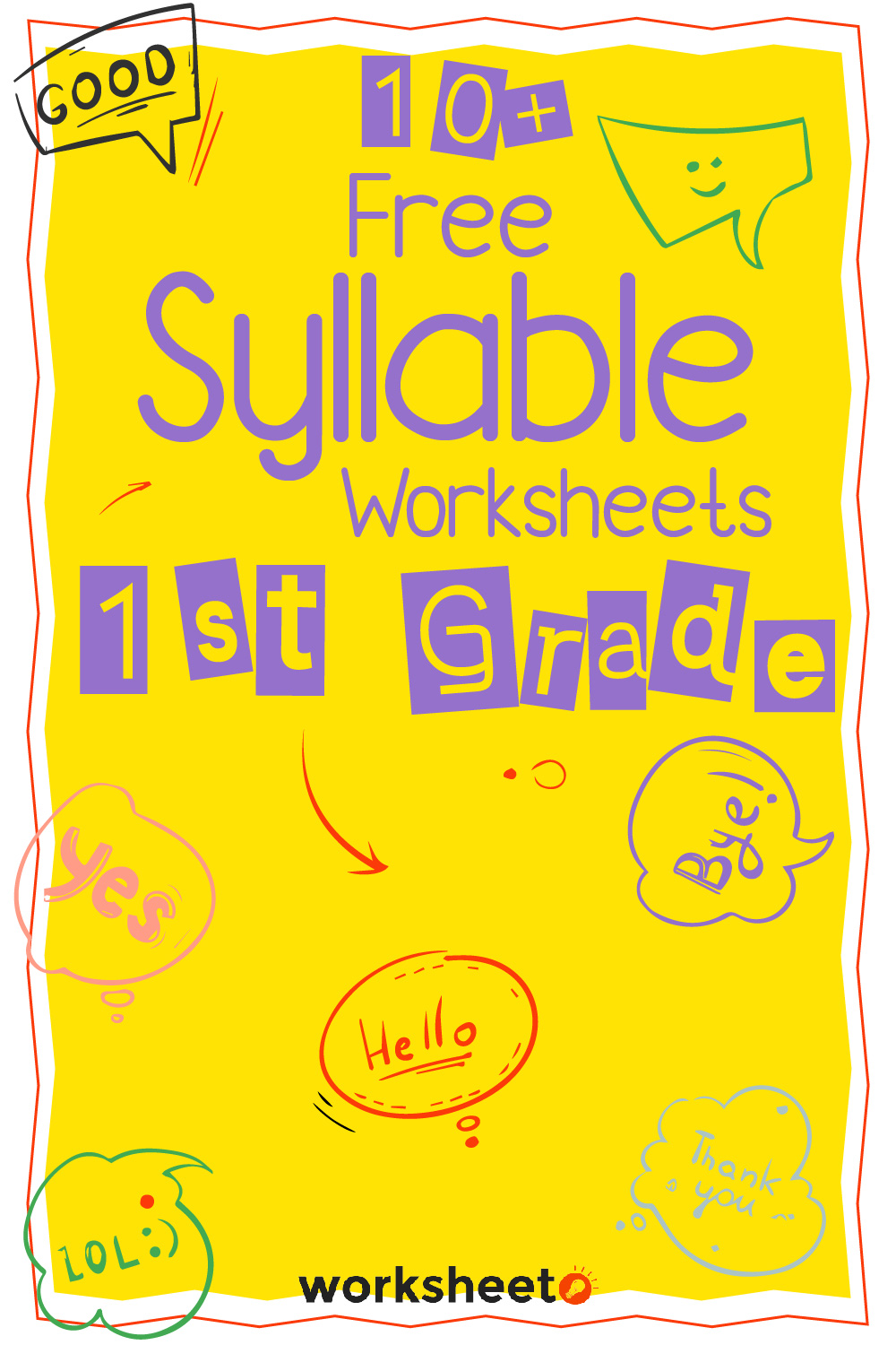 Free Syllable Worksheets 1st Grade